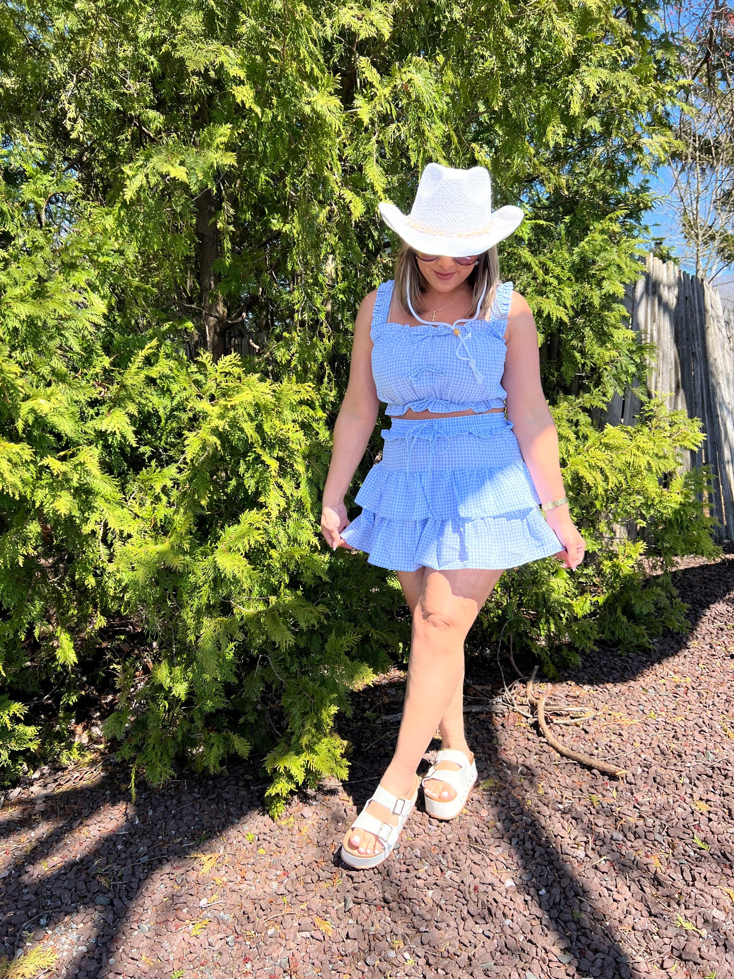 Blue Plaid Set