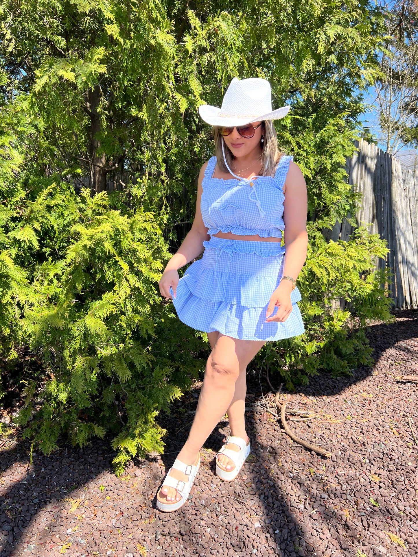 Blue Plaid Set