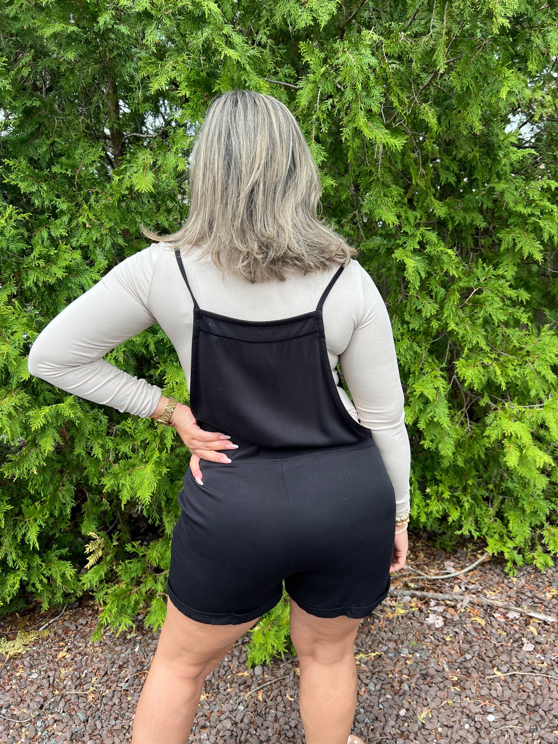 Rayon Woven Romper With Tie Knot Traps