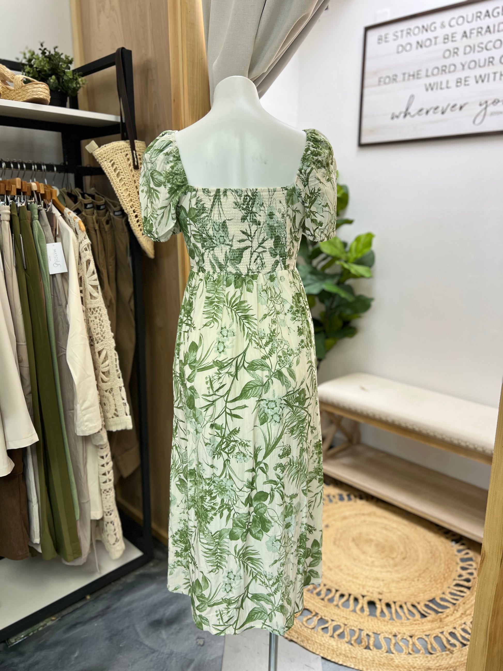 Floral Green Maxi Dress