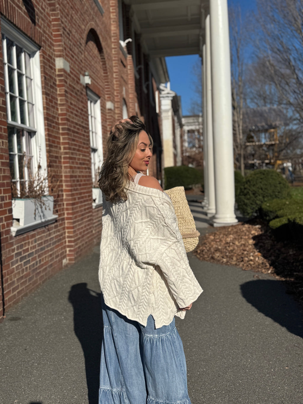 Knitted Cream Cardigan