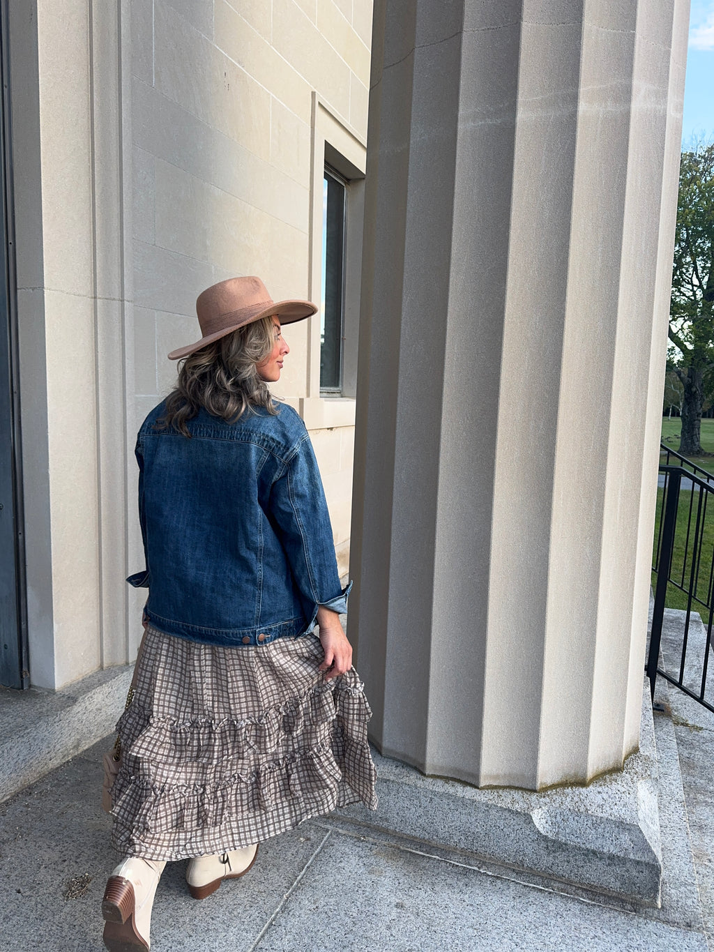 Plaid Ruffled Skirt