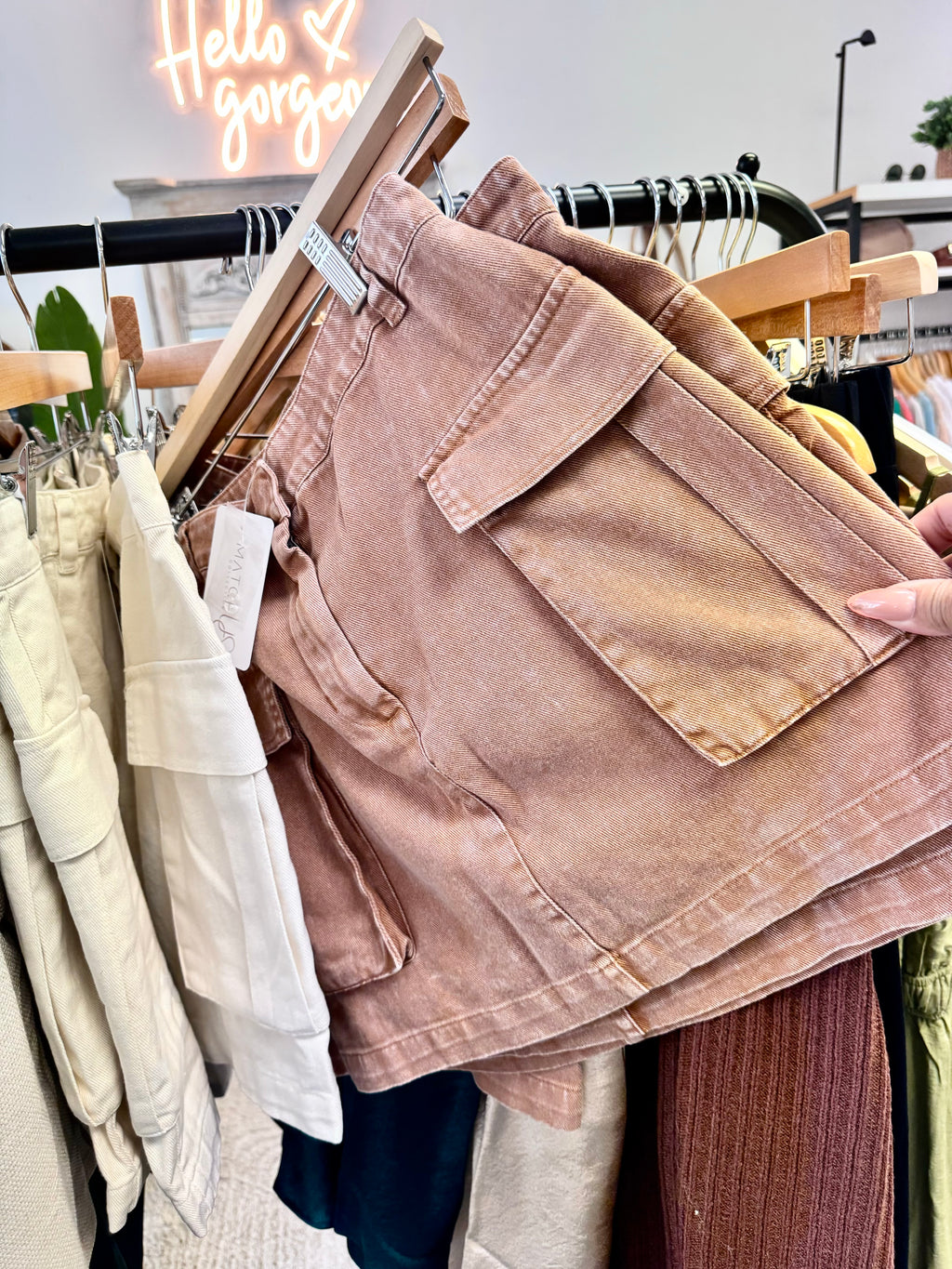 Cargo Denim Skirt