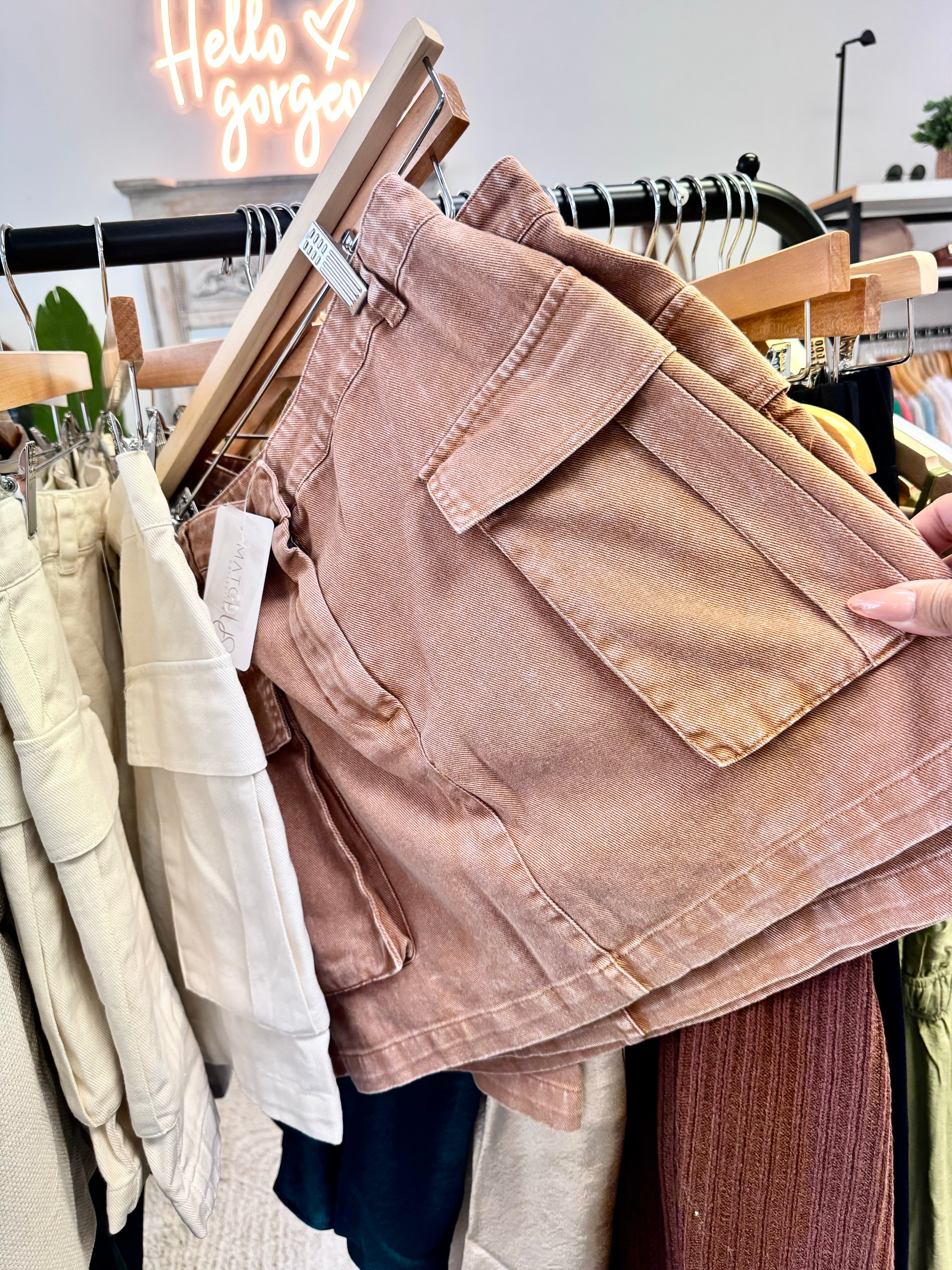 Cargo Denim Skirt