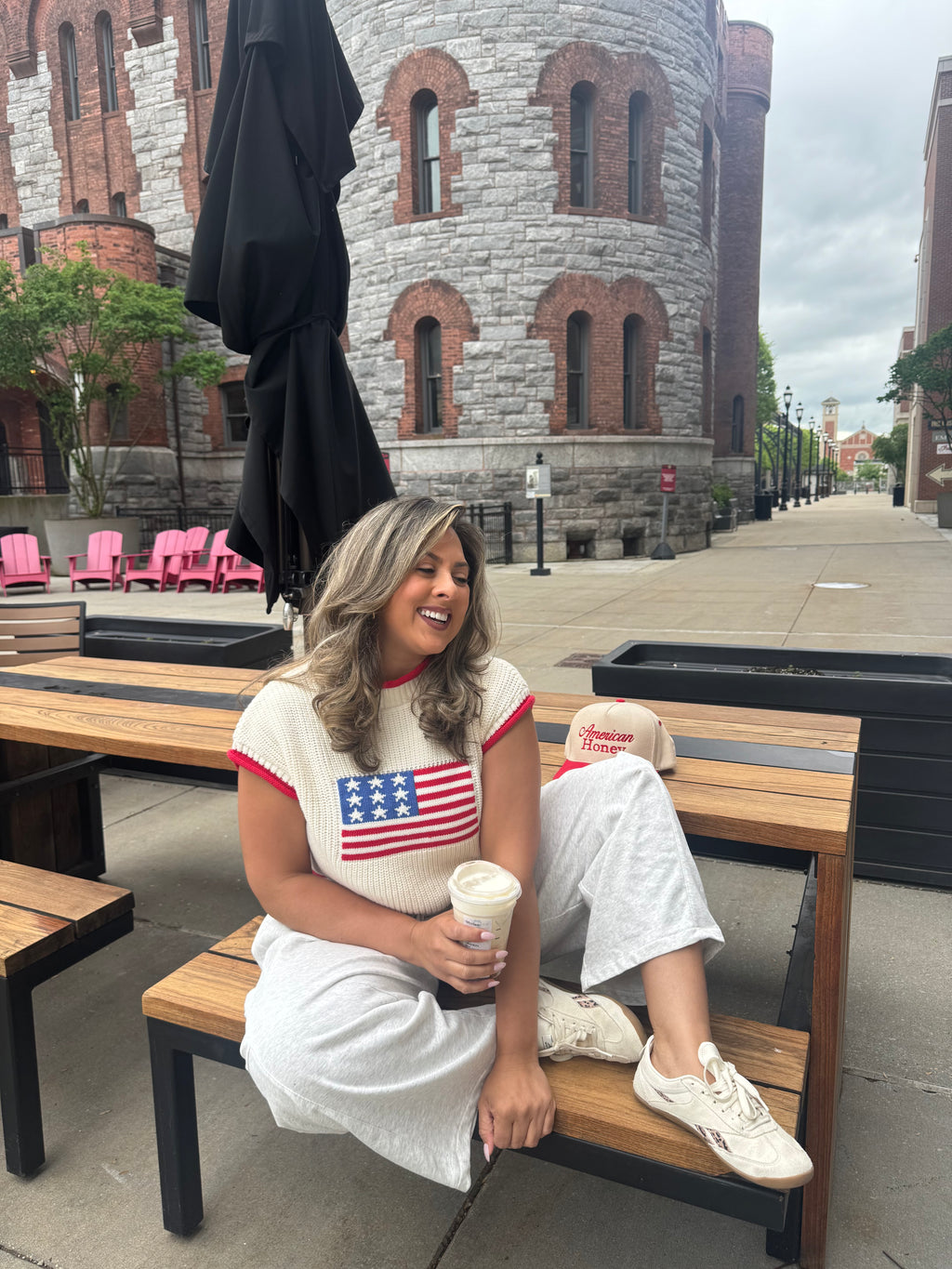 USA Cropped Sweater