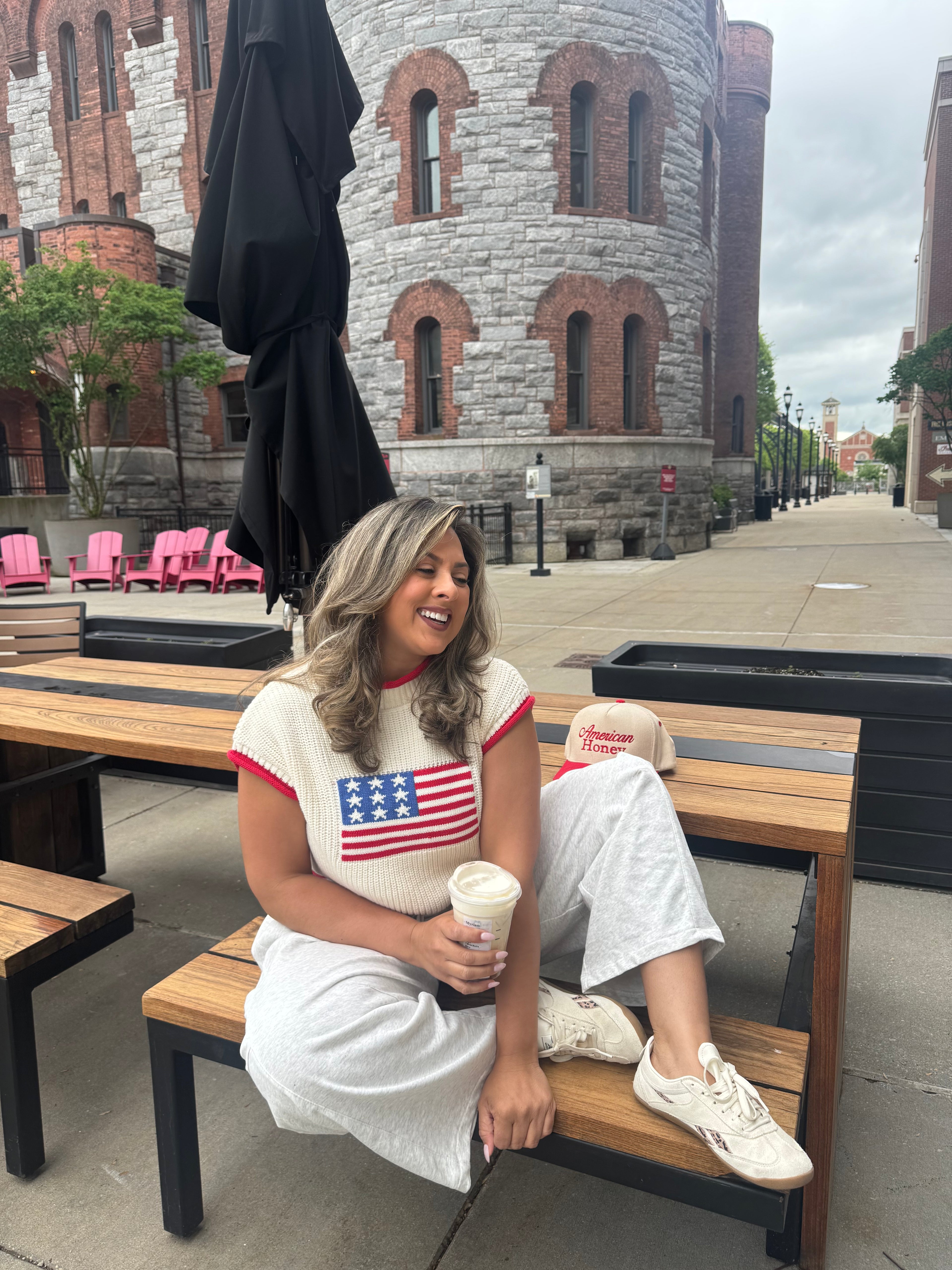 USA Cropped Sweater