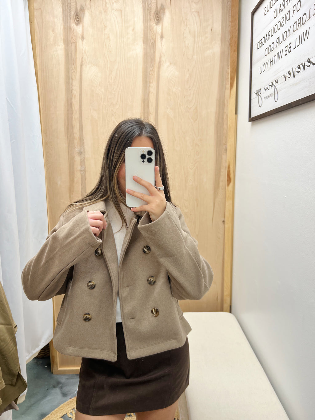 Brown Cropped Jacket
