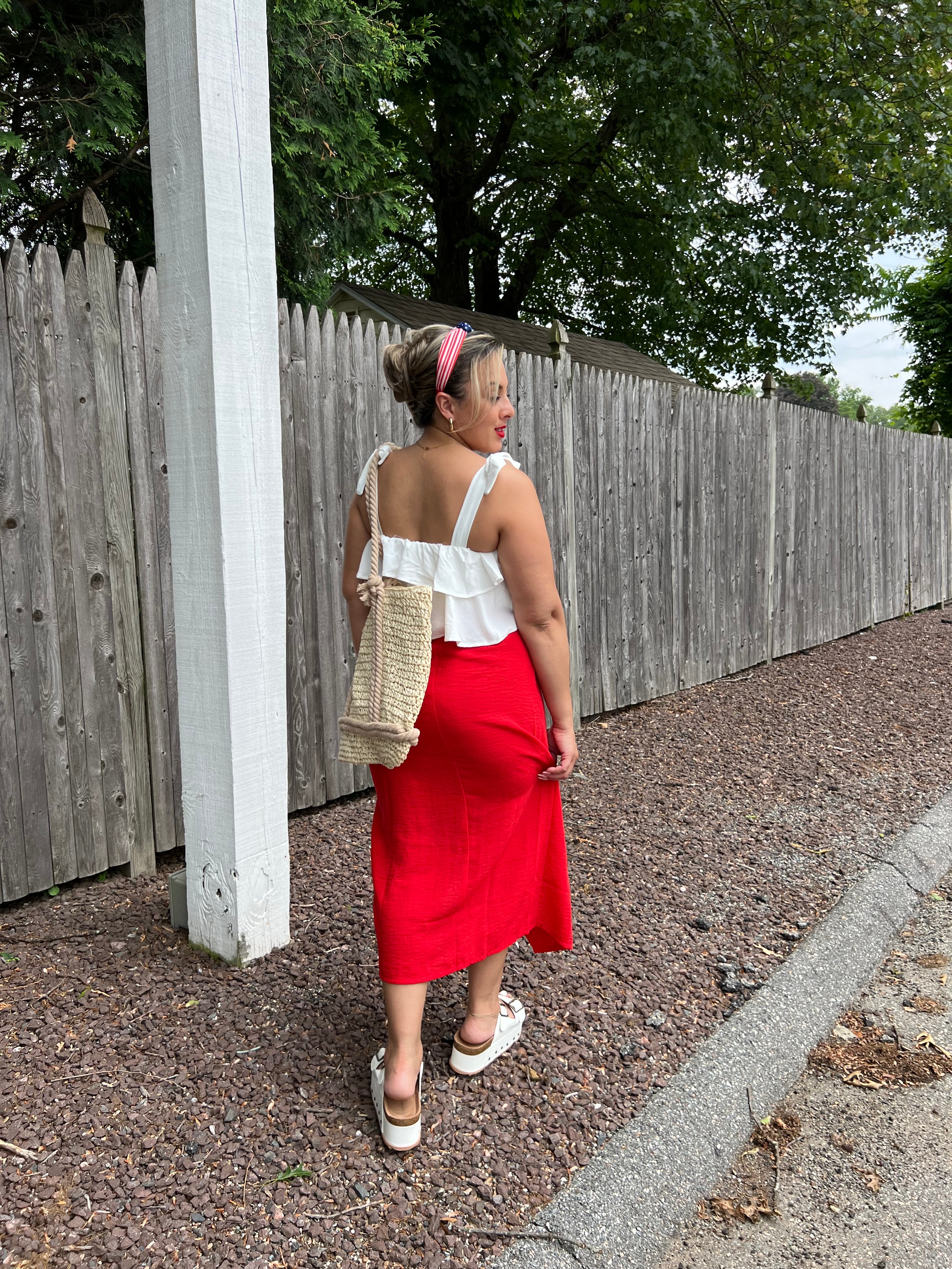 Red Wrap Skirt