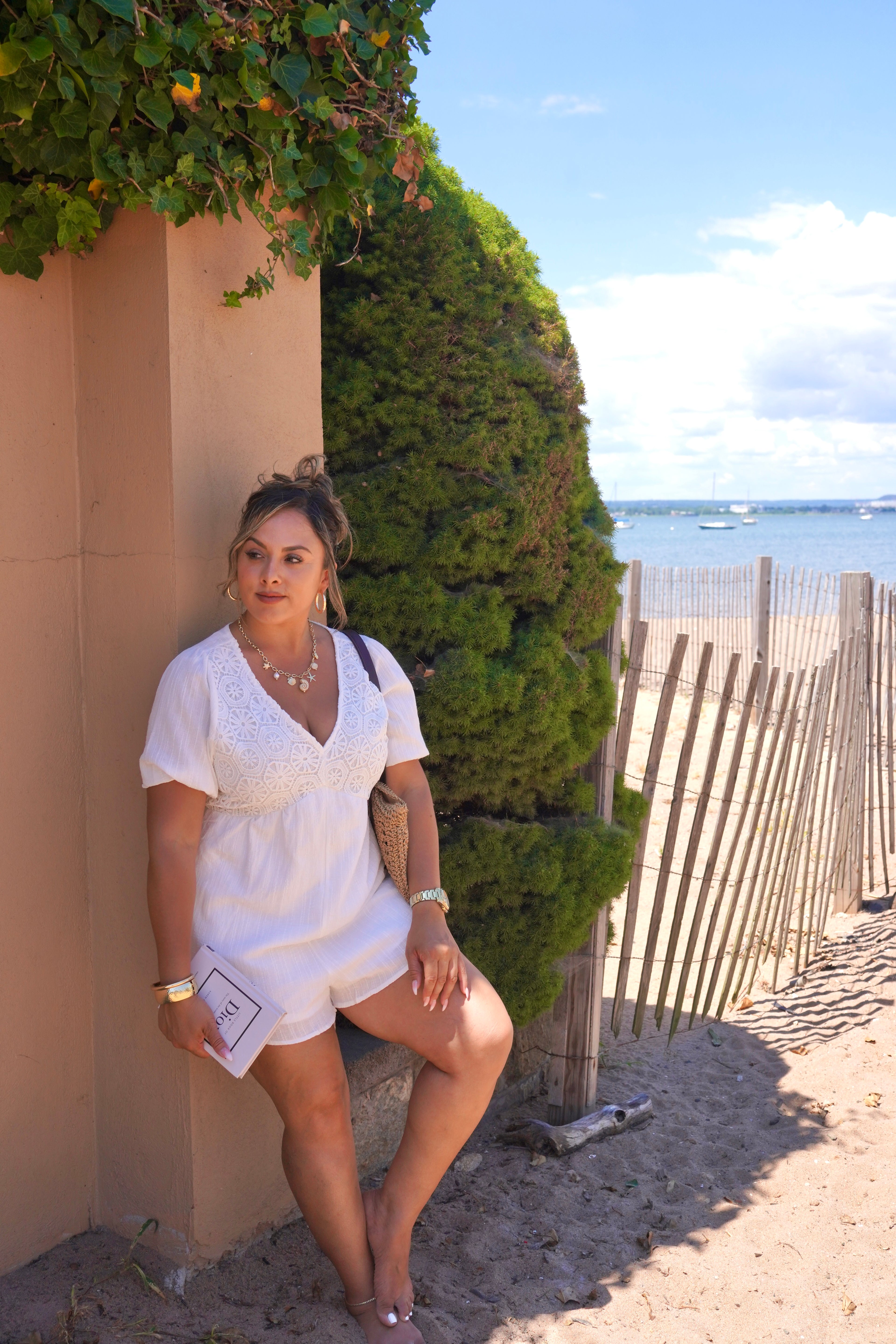 White Eyelet Romper