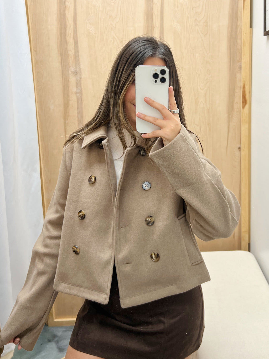 Brown Cropped Jacket