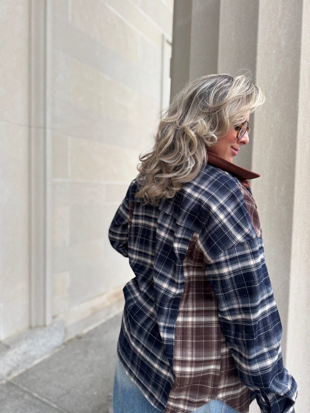 Navy Blend Cocoa Flannel