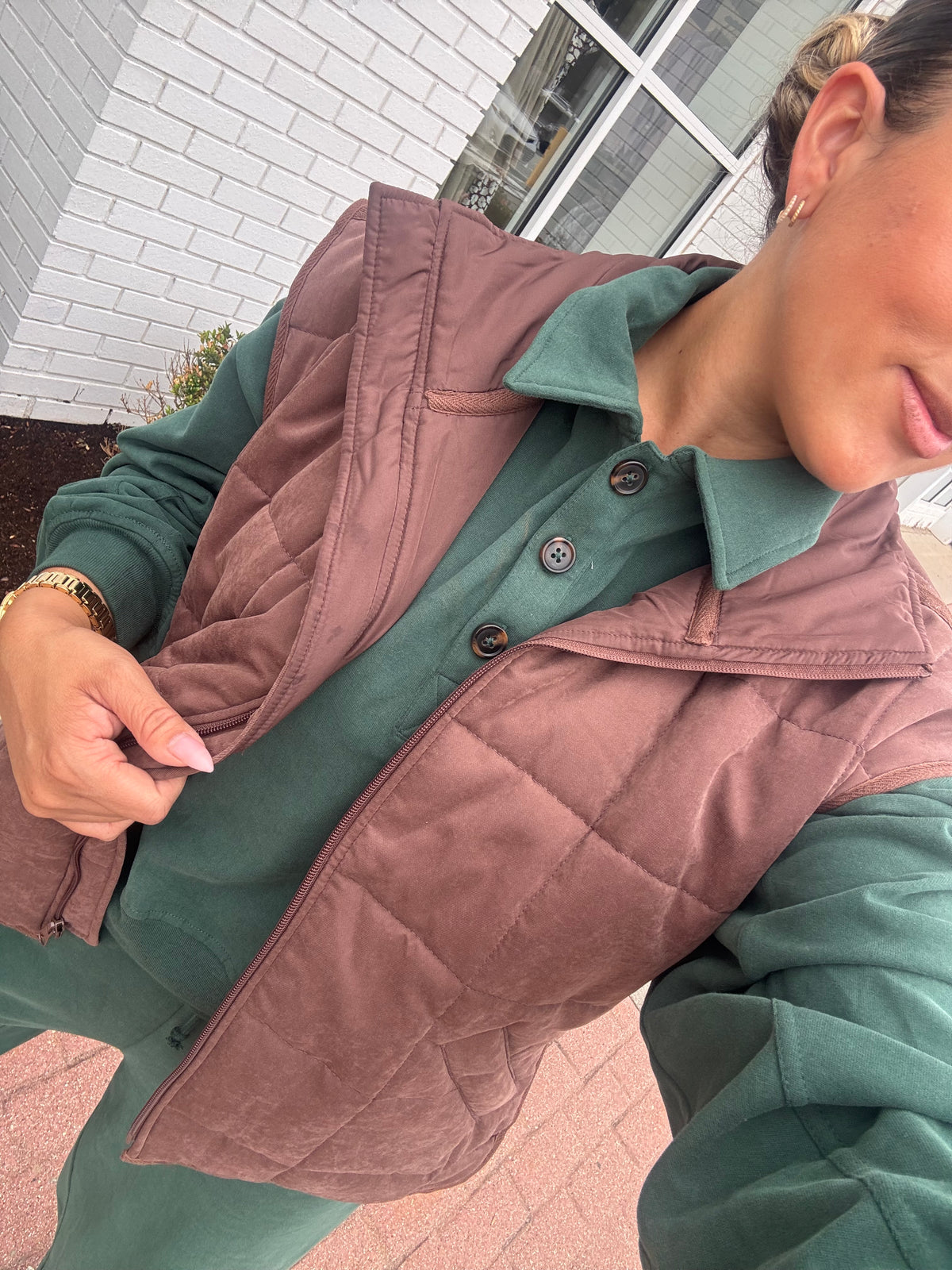 Classic Brown Puffer Vest