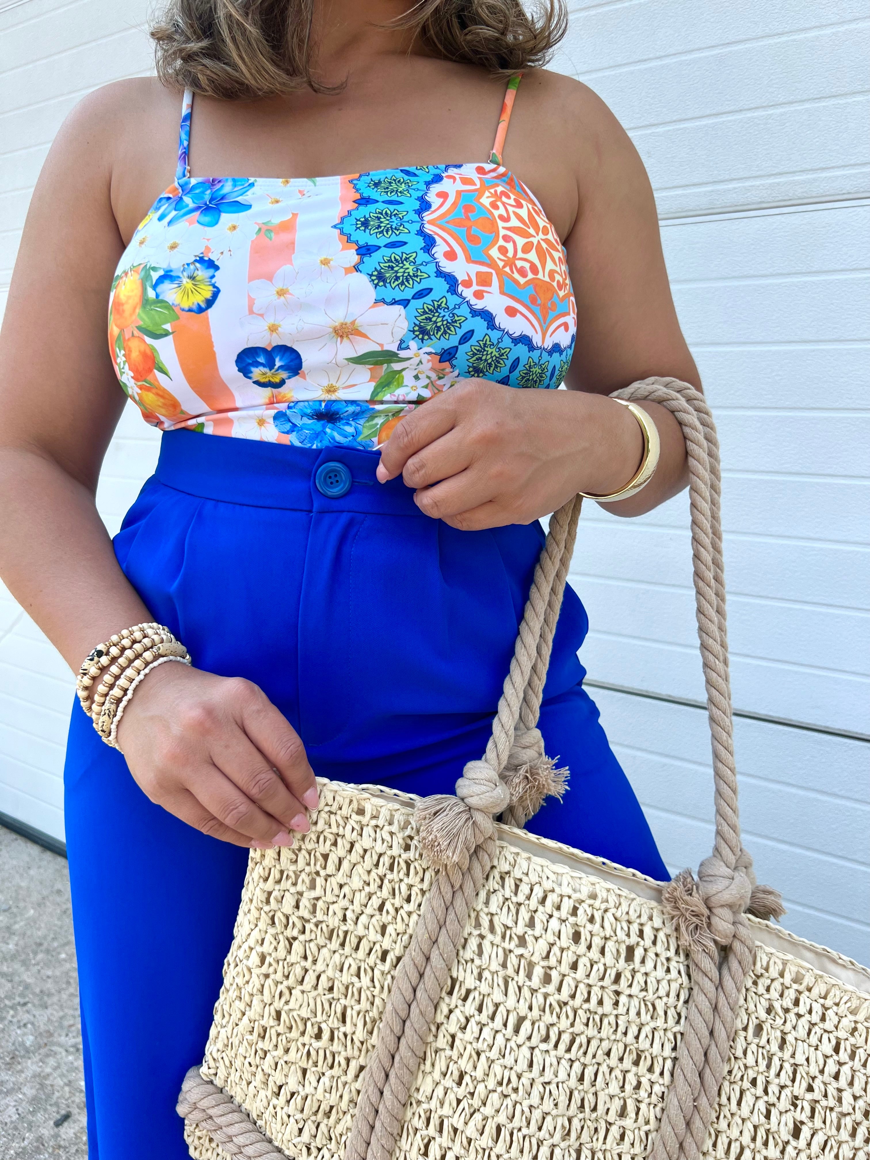 Blue Button Trousers