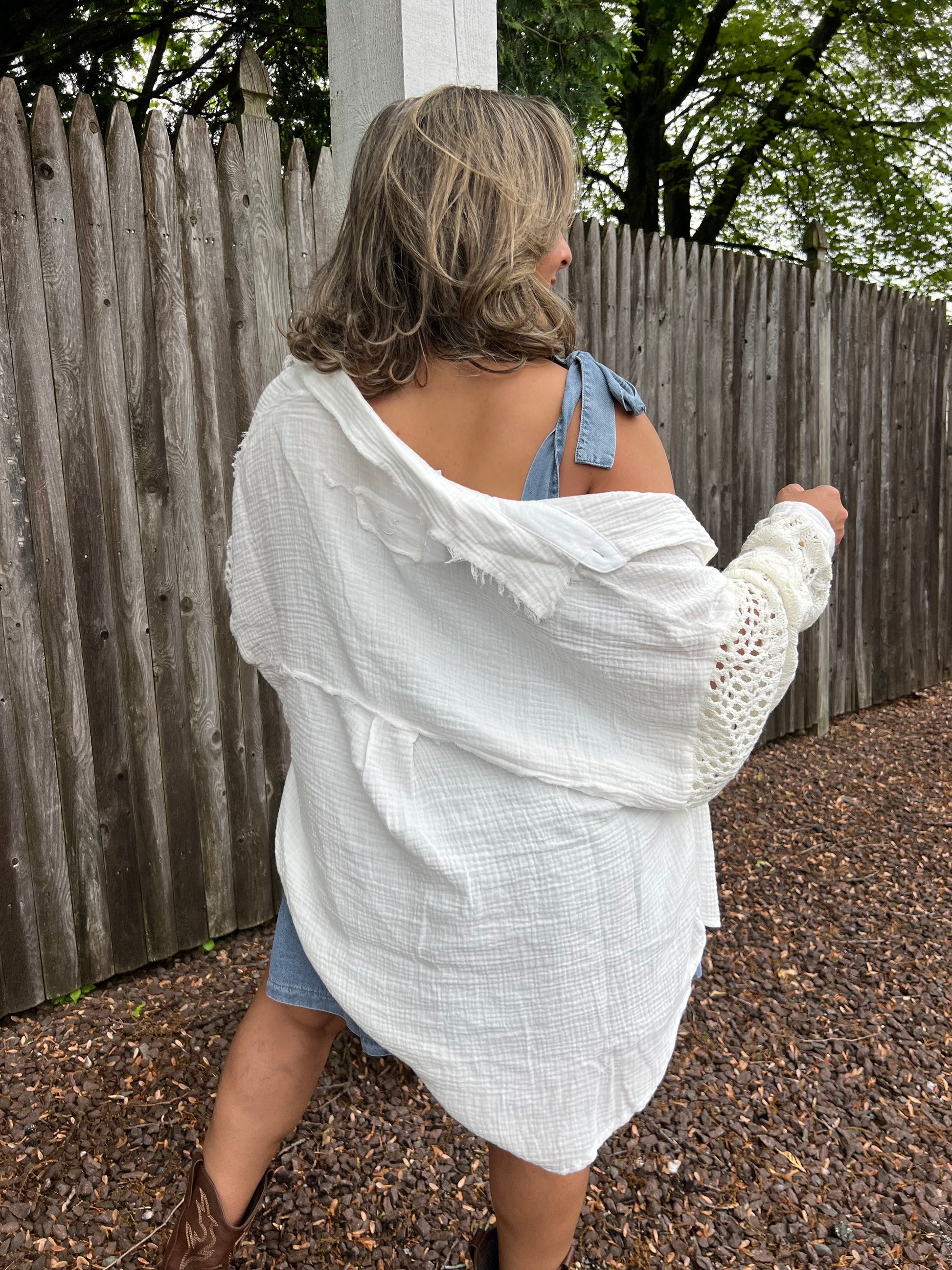 POL White Button Up