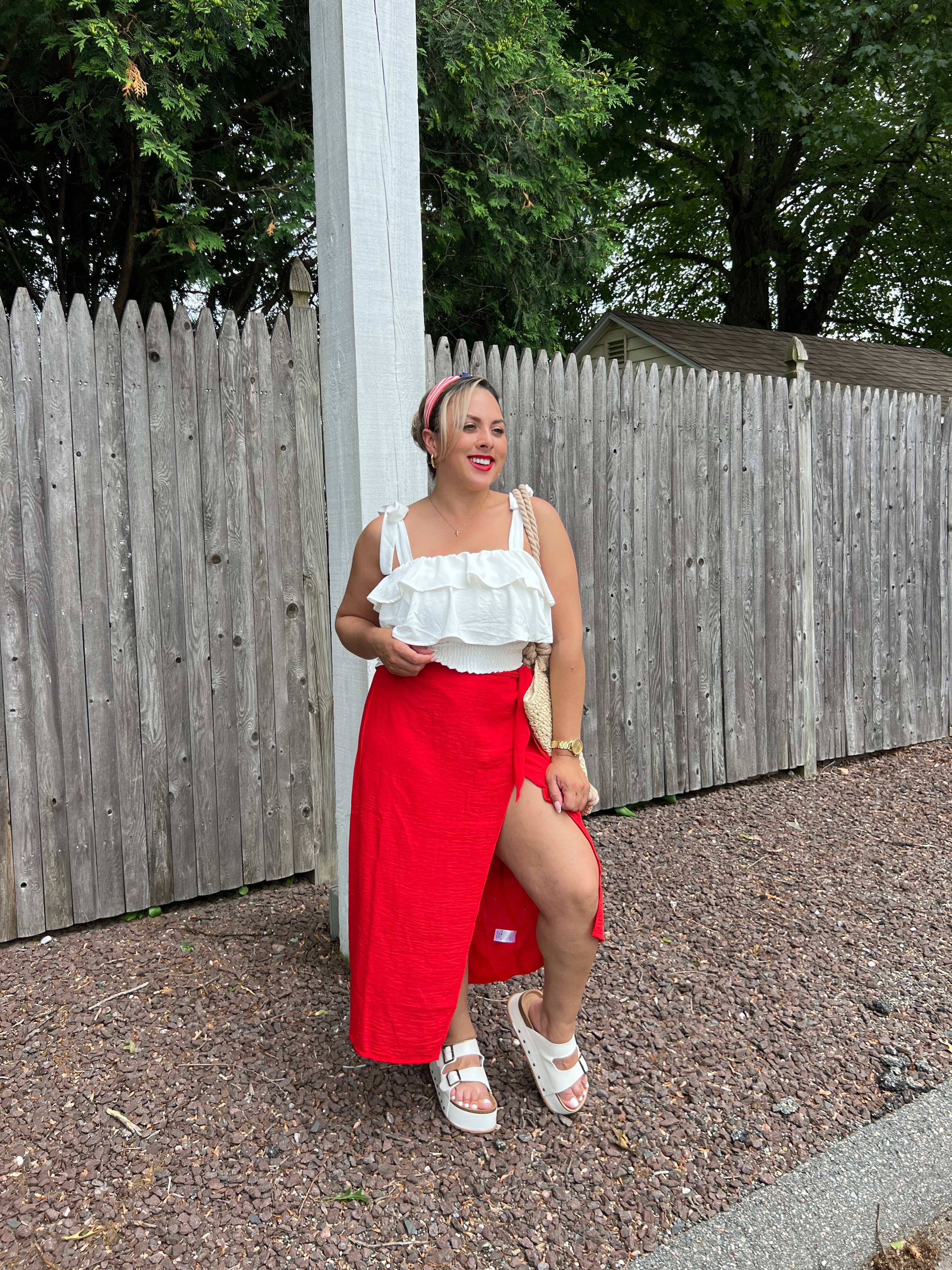 Red Wrap Skirt