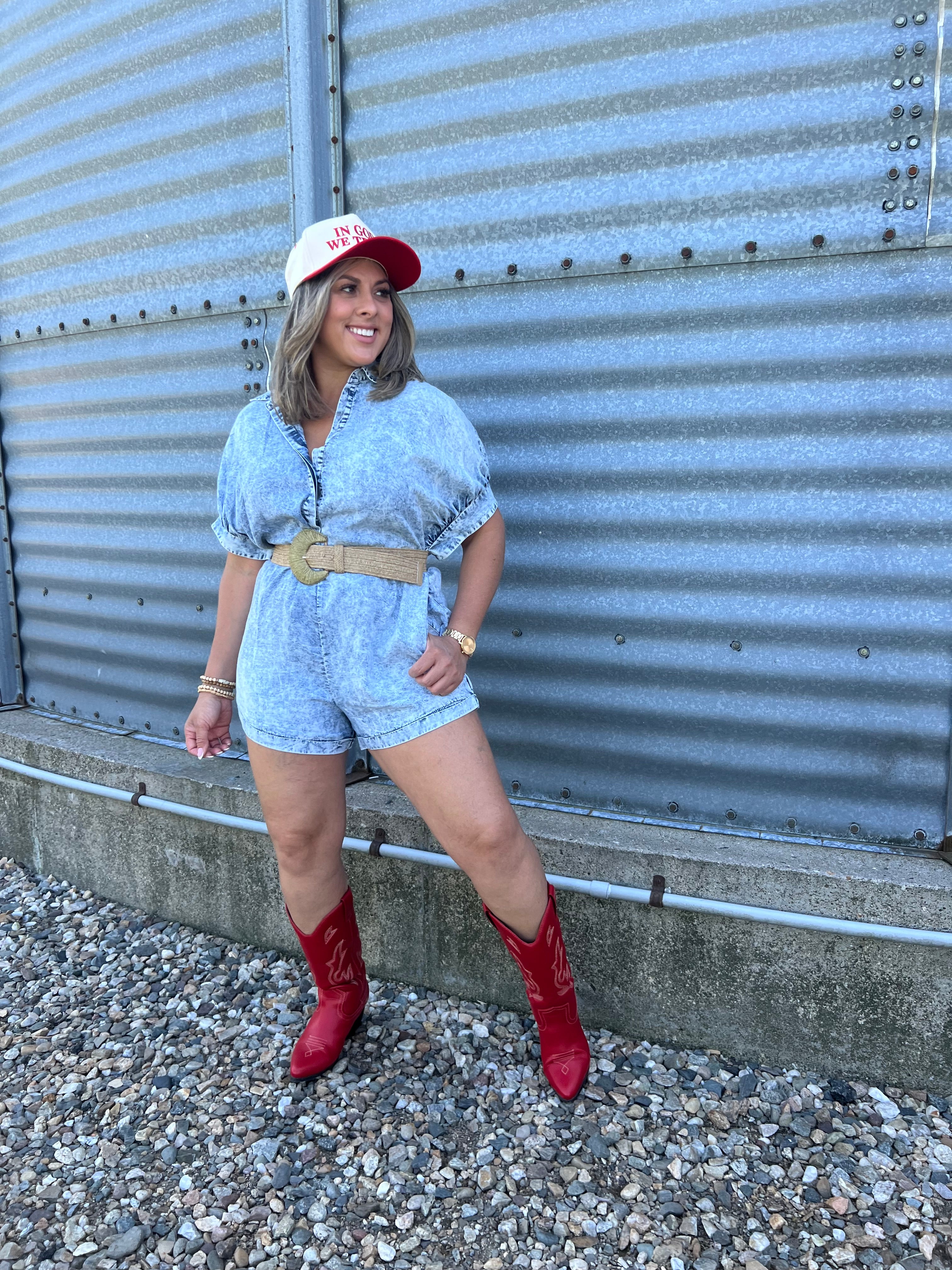 Denim Wash Romper