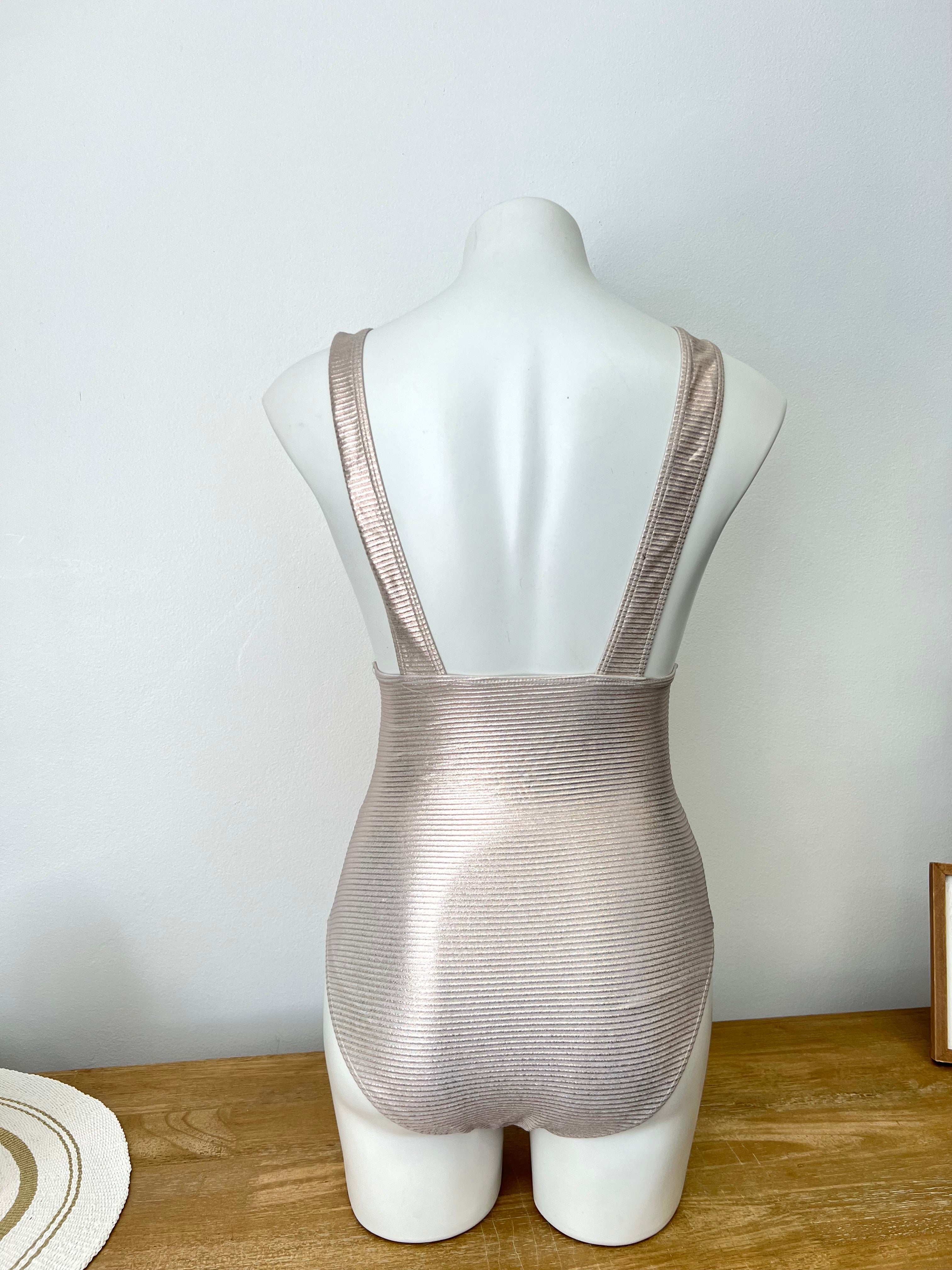 Pink Metallic One Piece Bikini