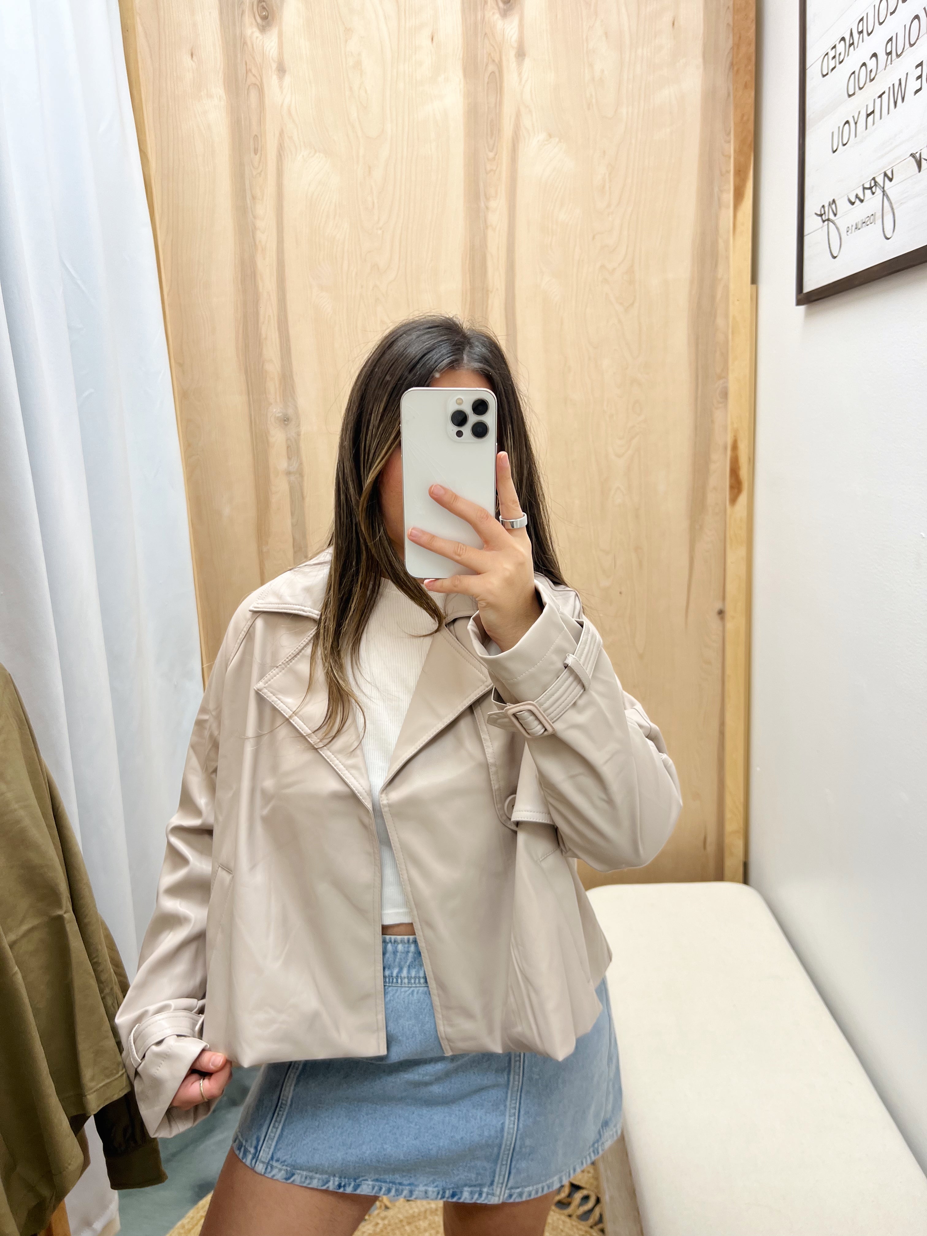 Leather Cropped Jacket