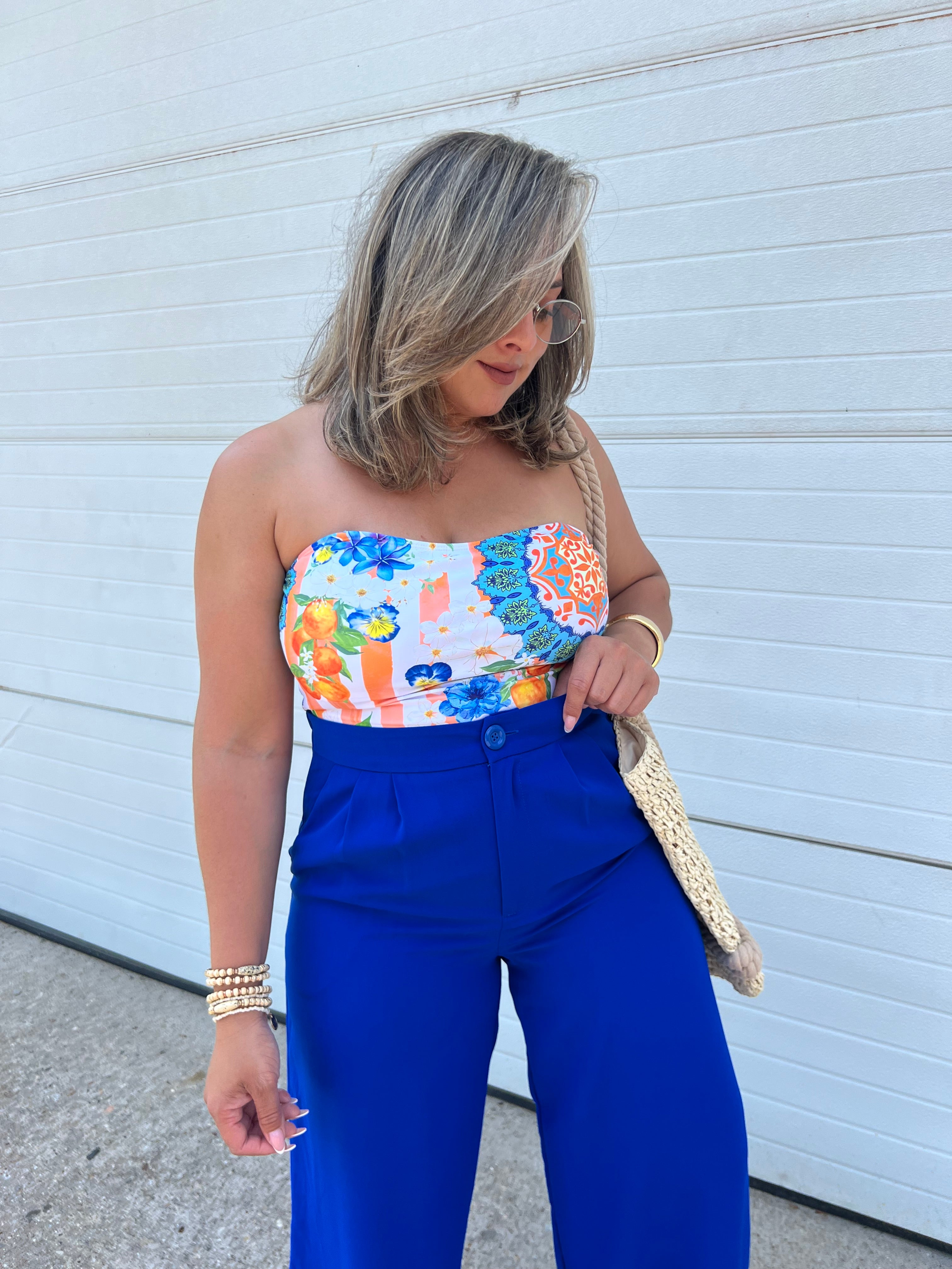 Blue Button Trousers