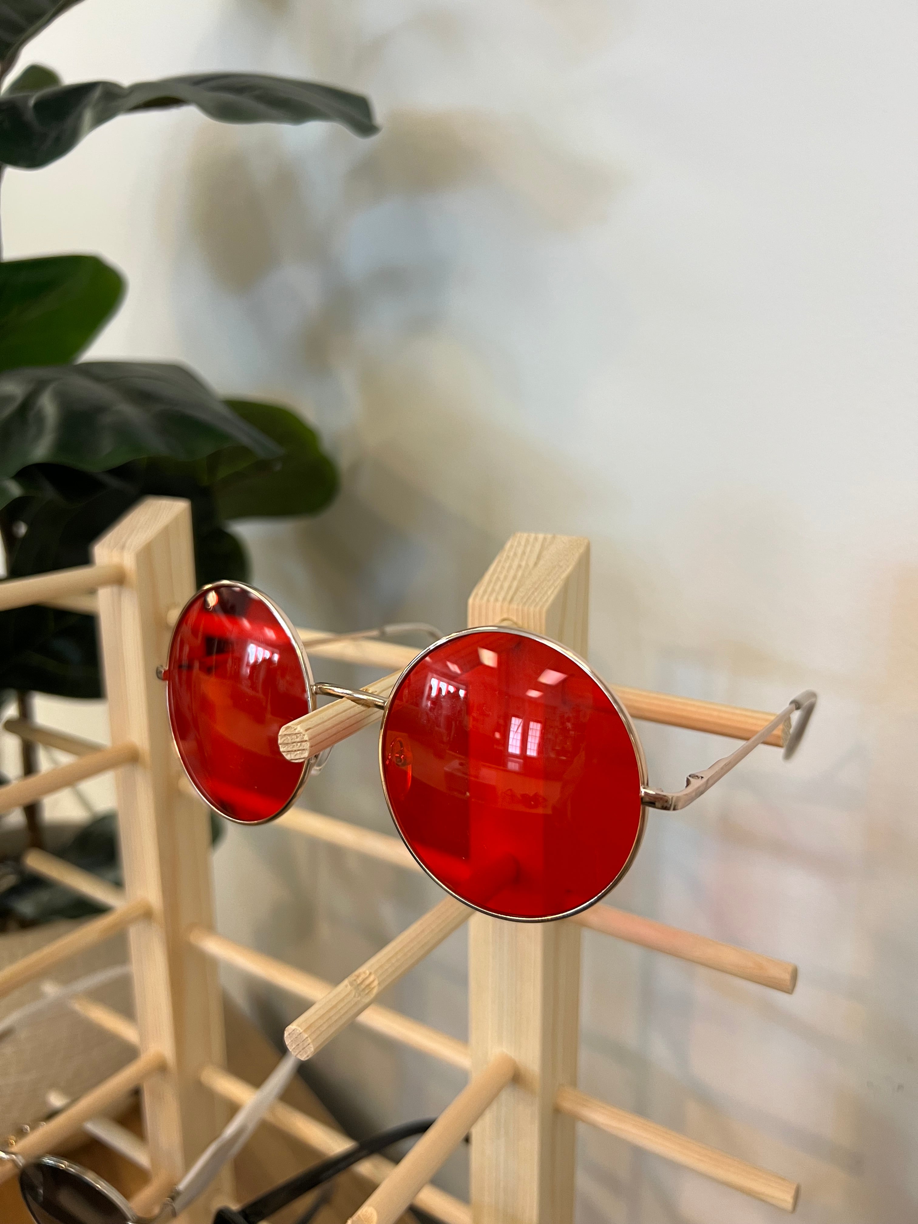 Round Red Sunglasses