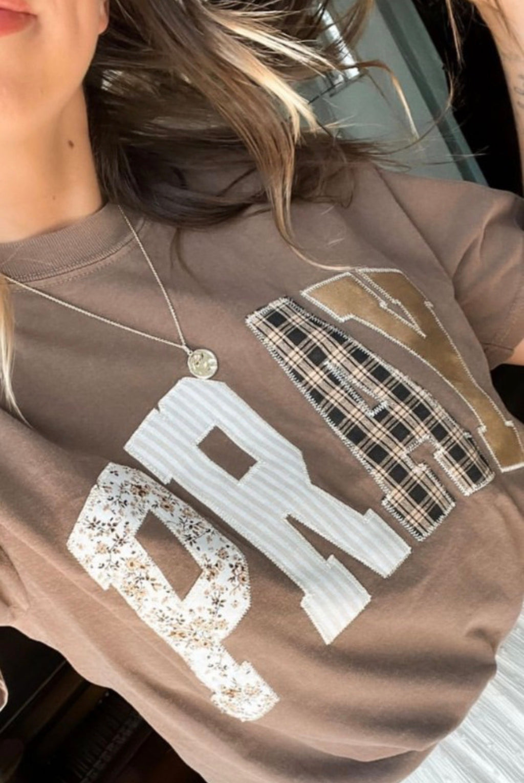 Brown Pray Sweater
