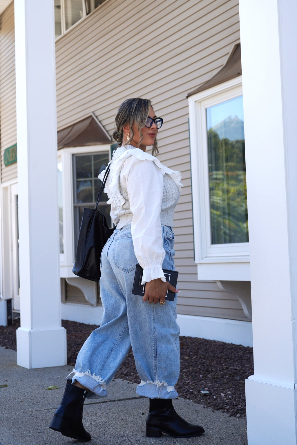 Ruffle Long Sleeve Sweater