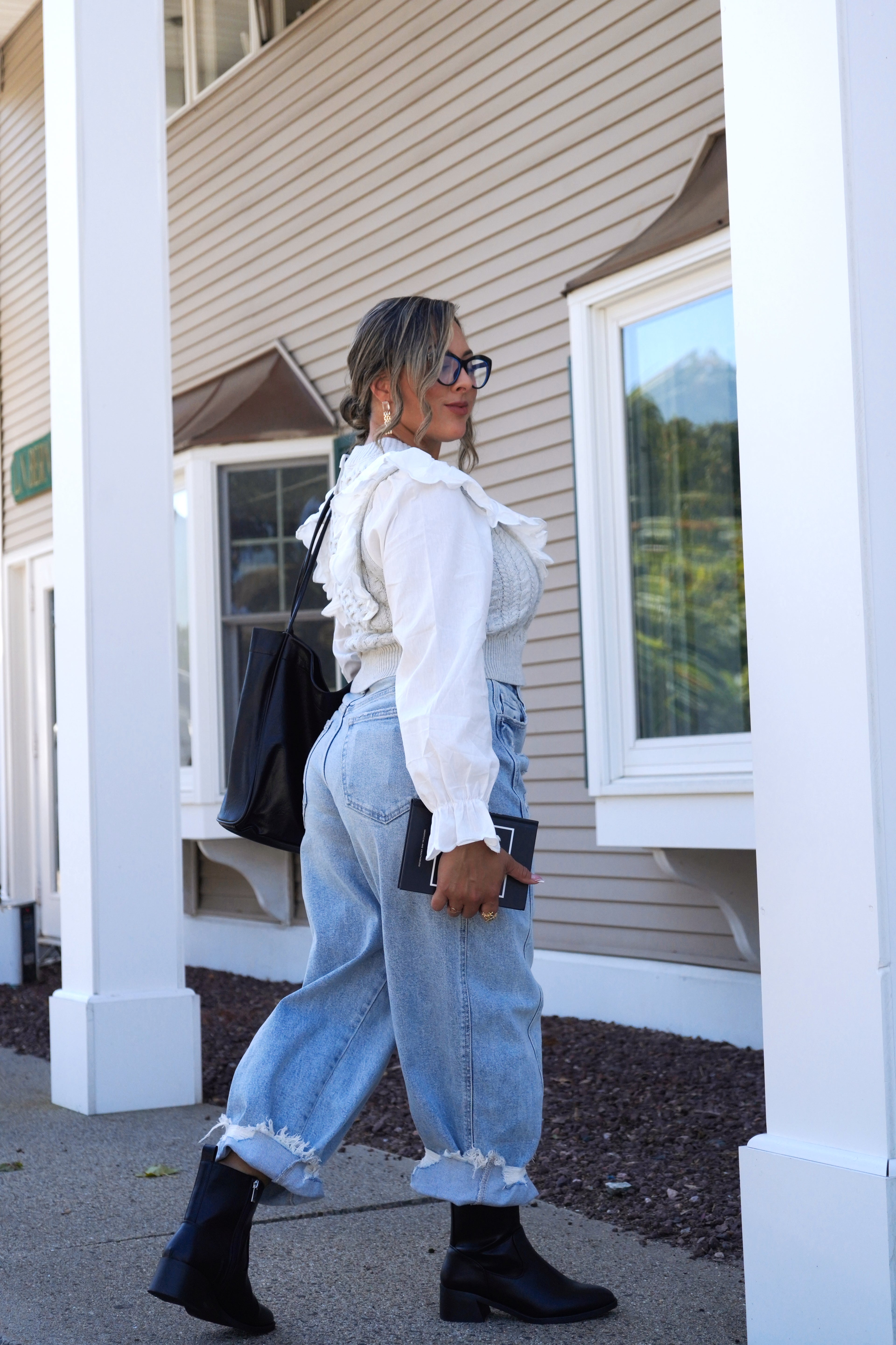 Ruffle Long Sleeve Sweater