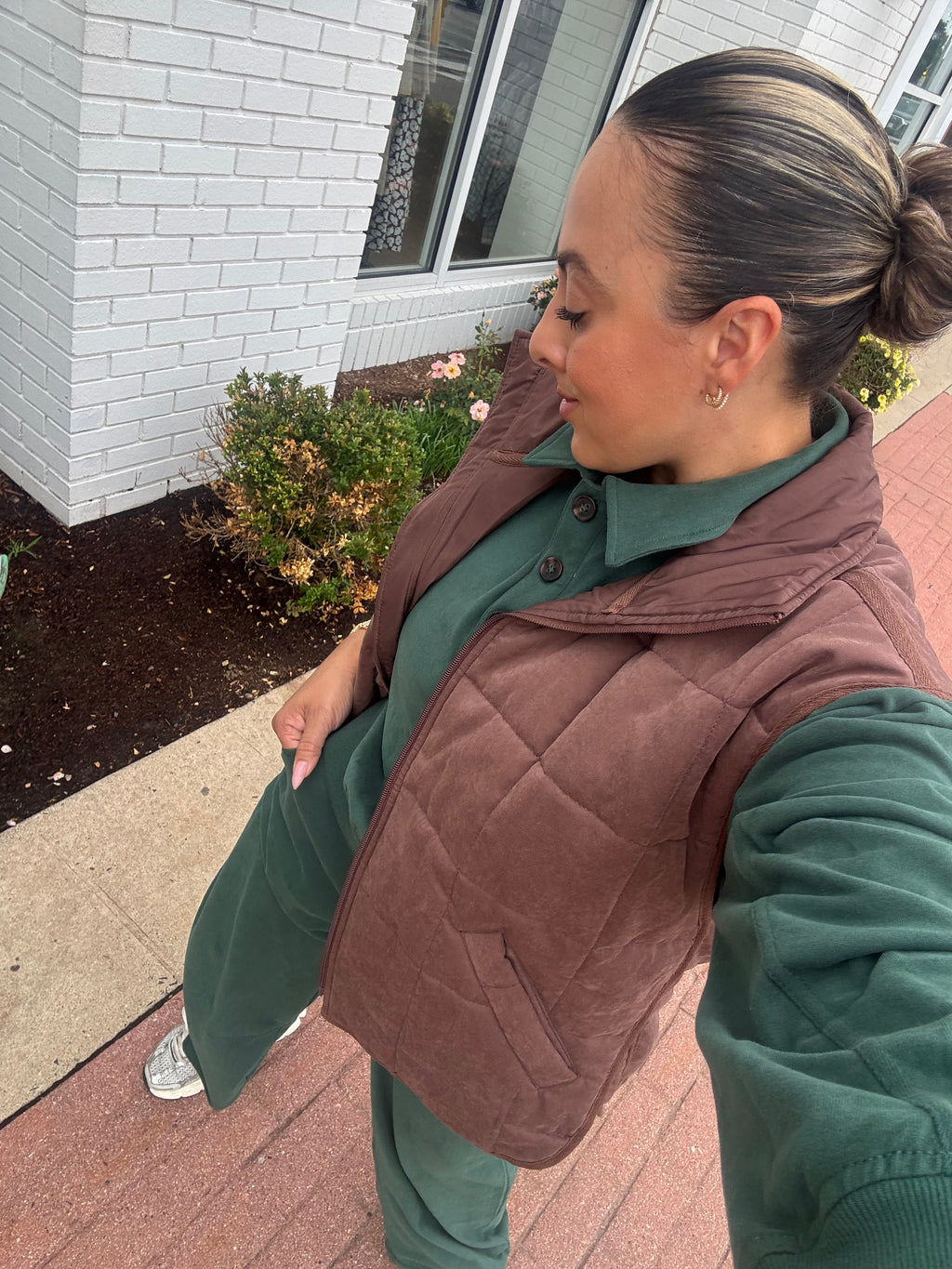 Classic Brown Puffer Vest