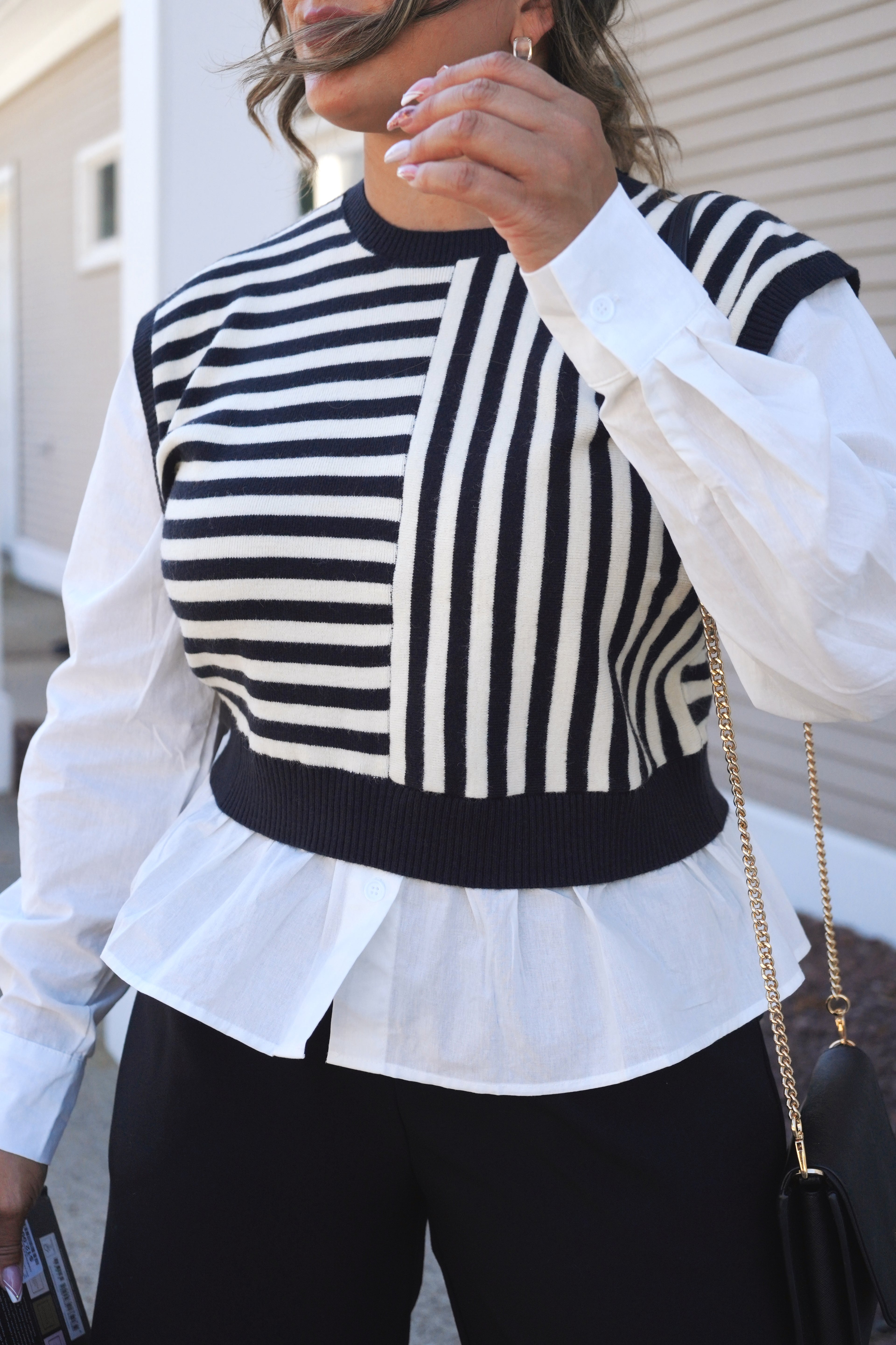 Striped Layered Sweater