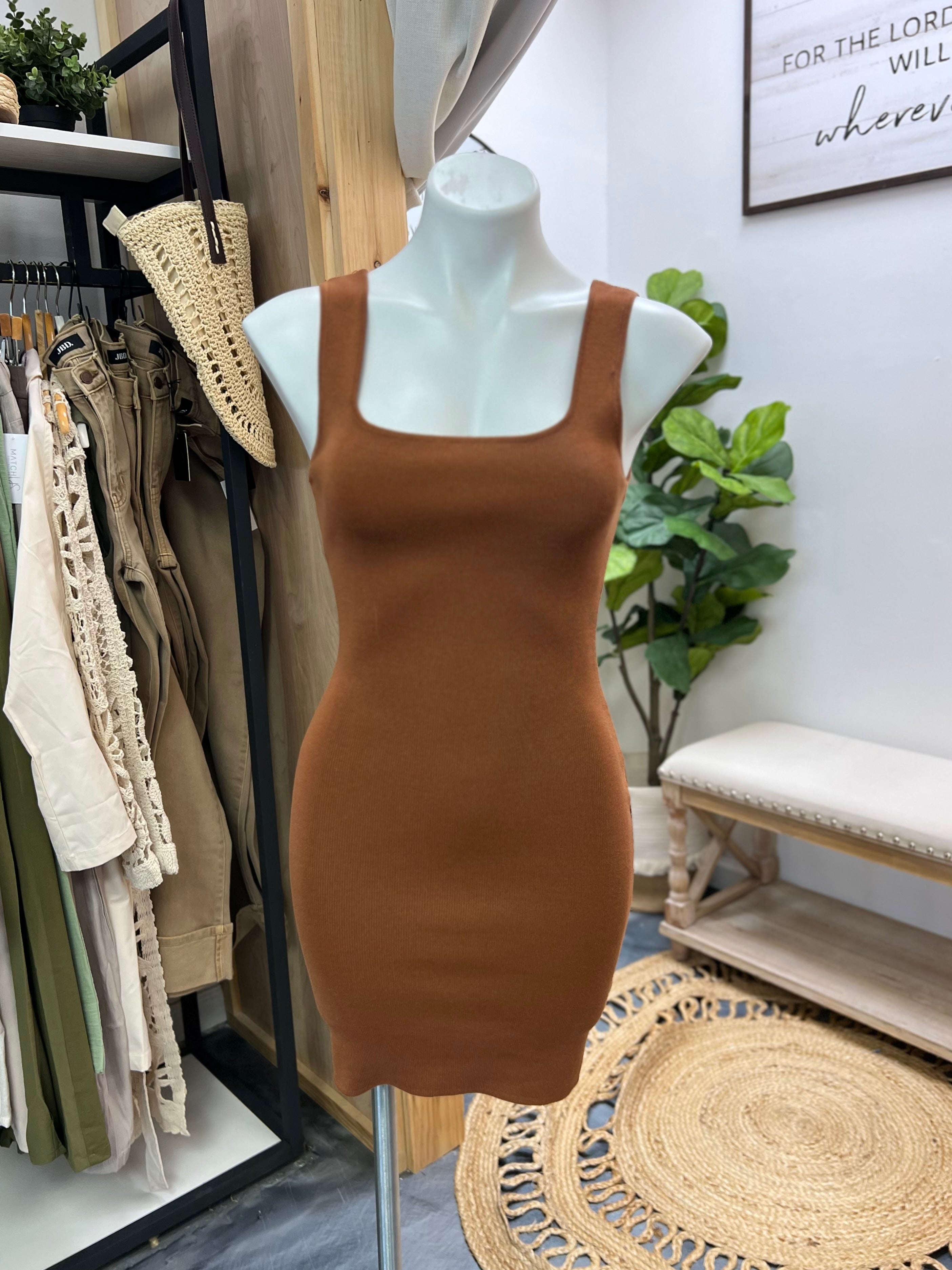 Brown Mini Dress