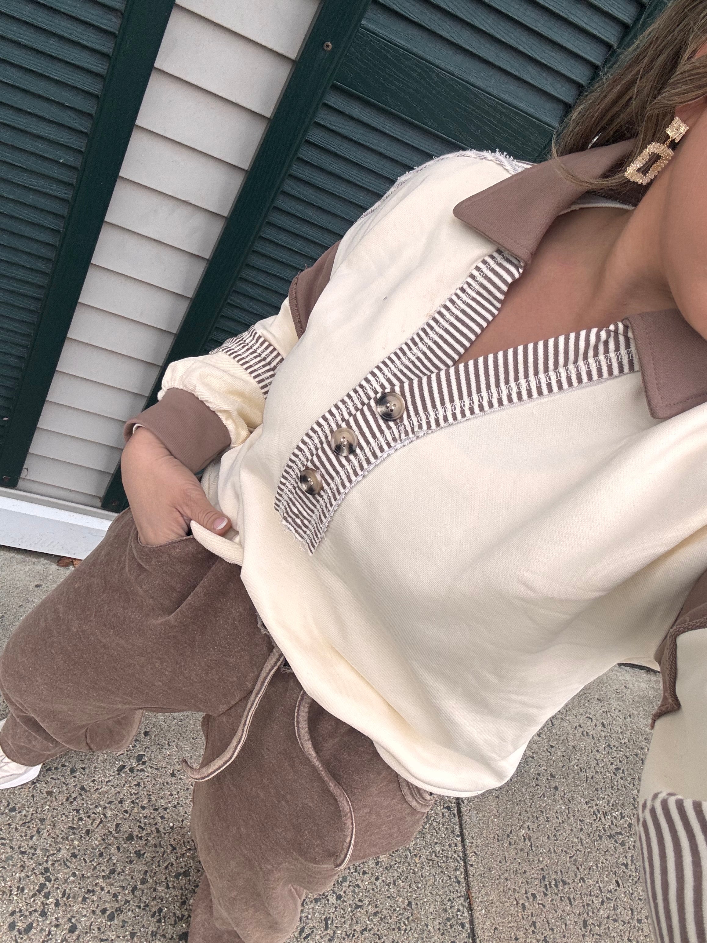 Mocha Blend Collard Sweater