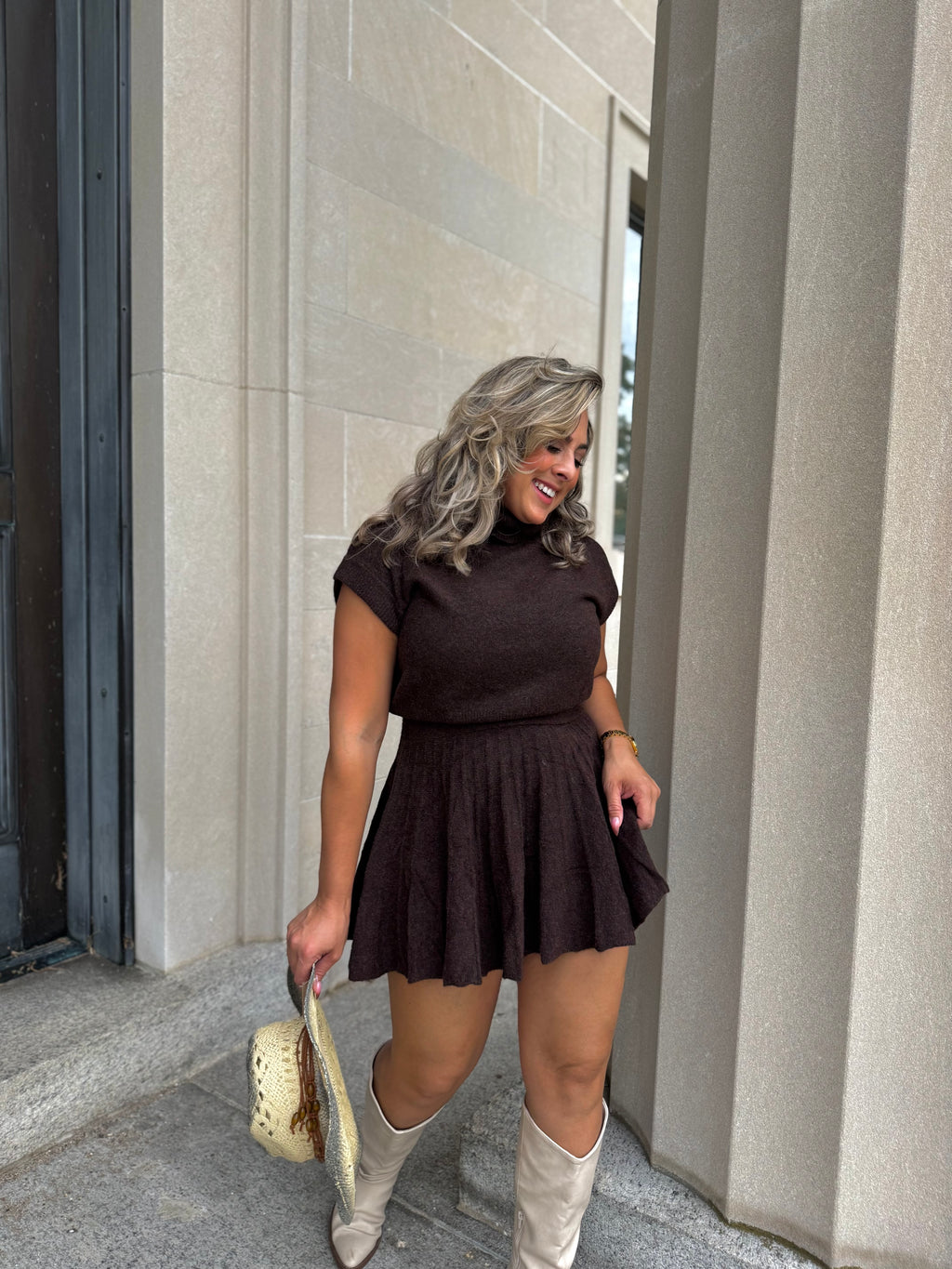 The Chocolate Teddy Skirt Set