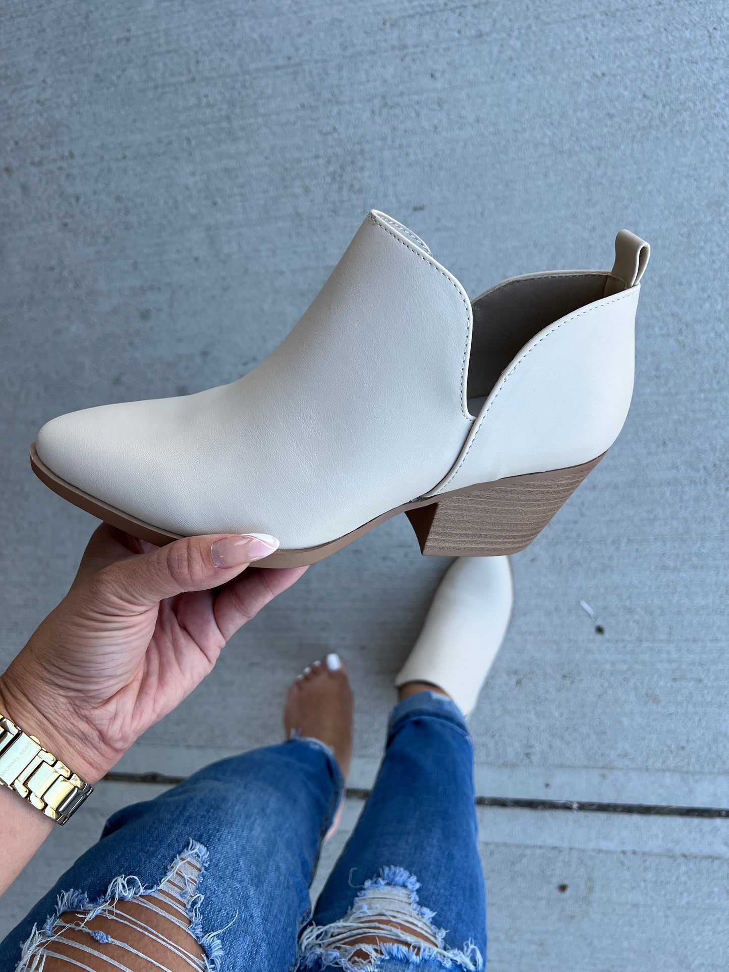 Off White Casual Booties