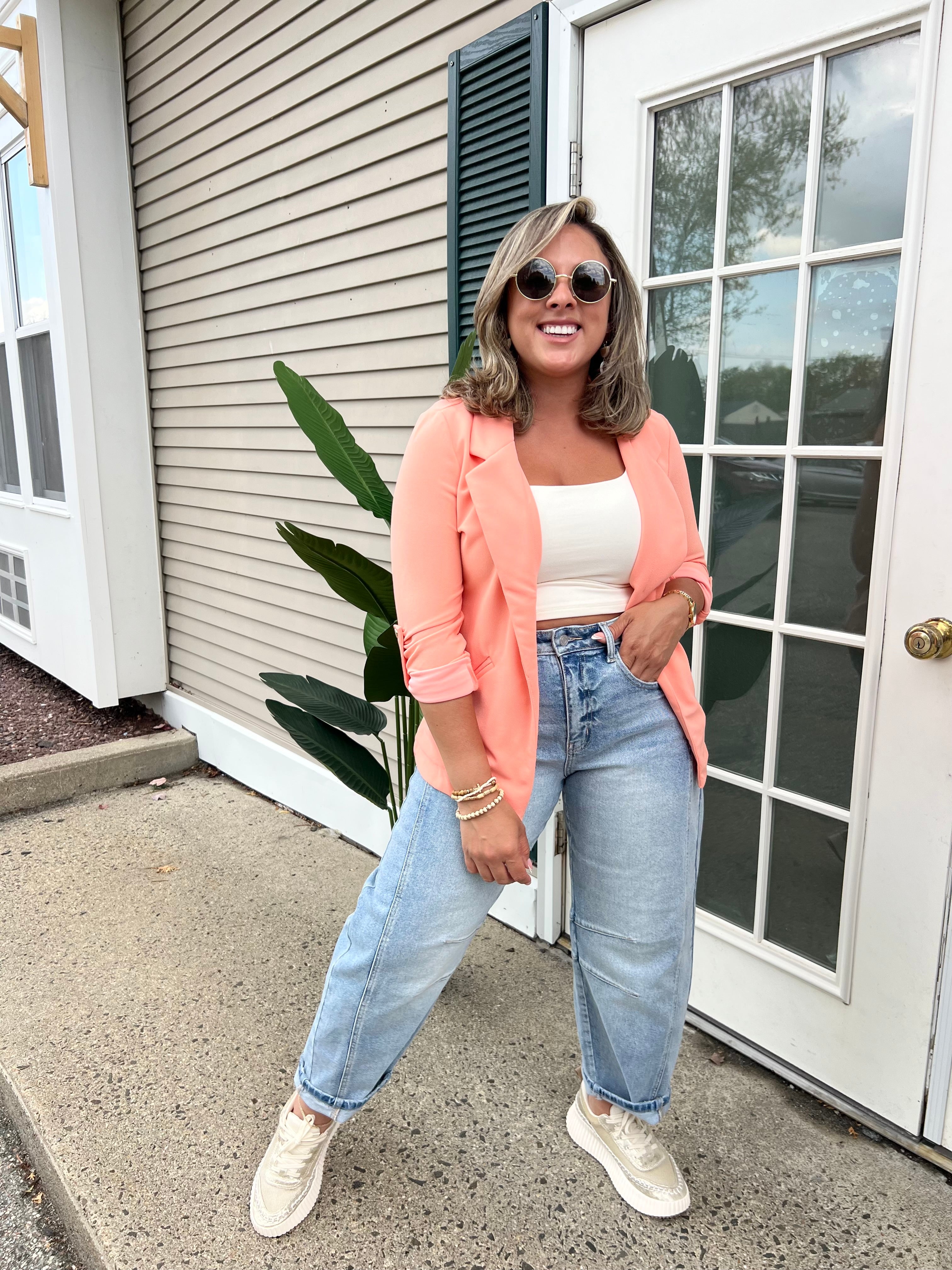 Haute Monde Coral Blazer