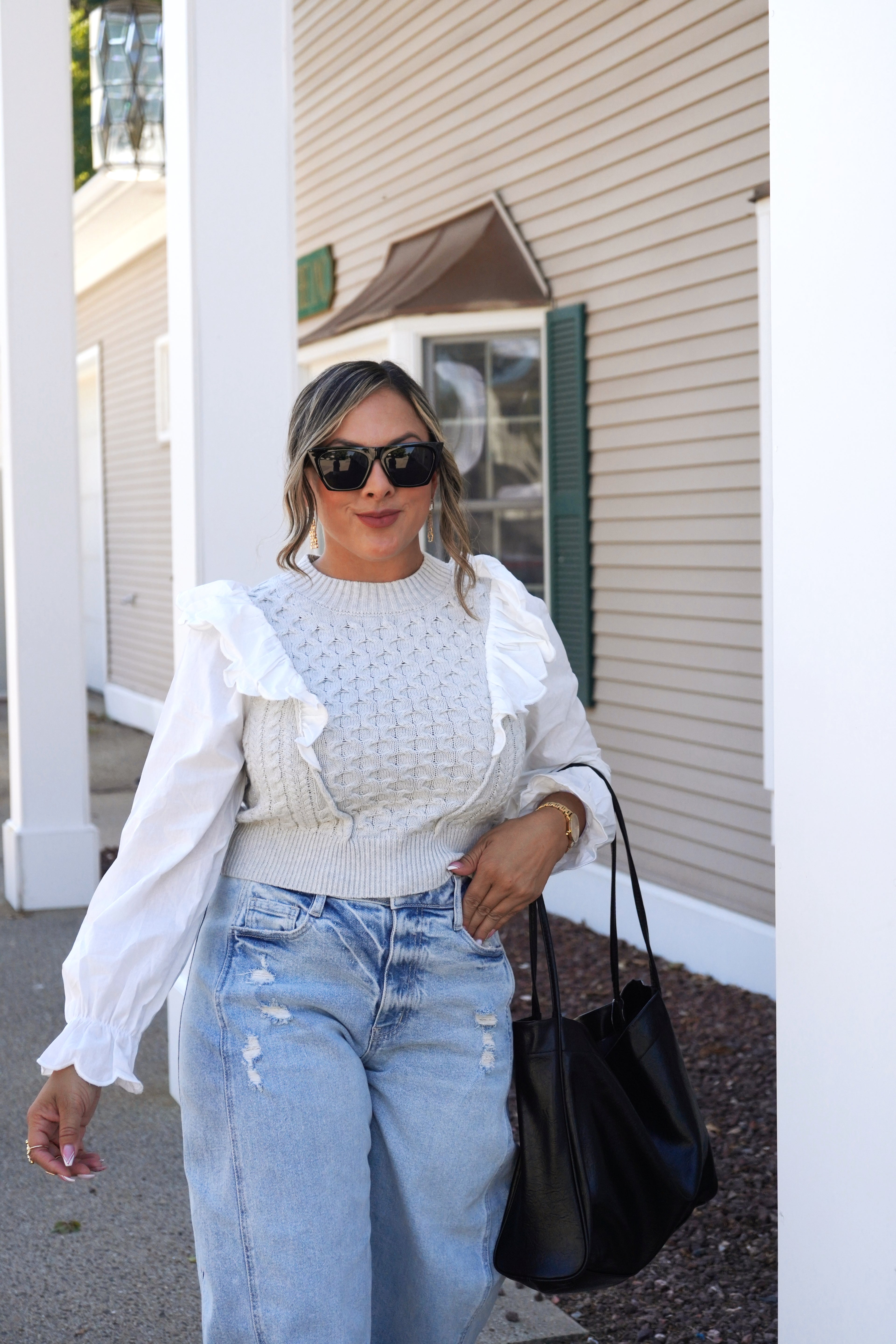 Ruffle Long Sleeve Sweater