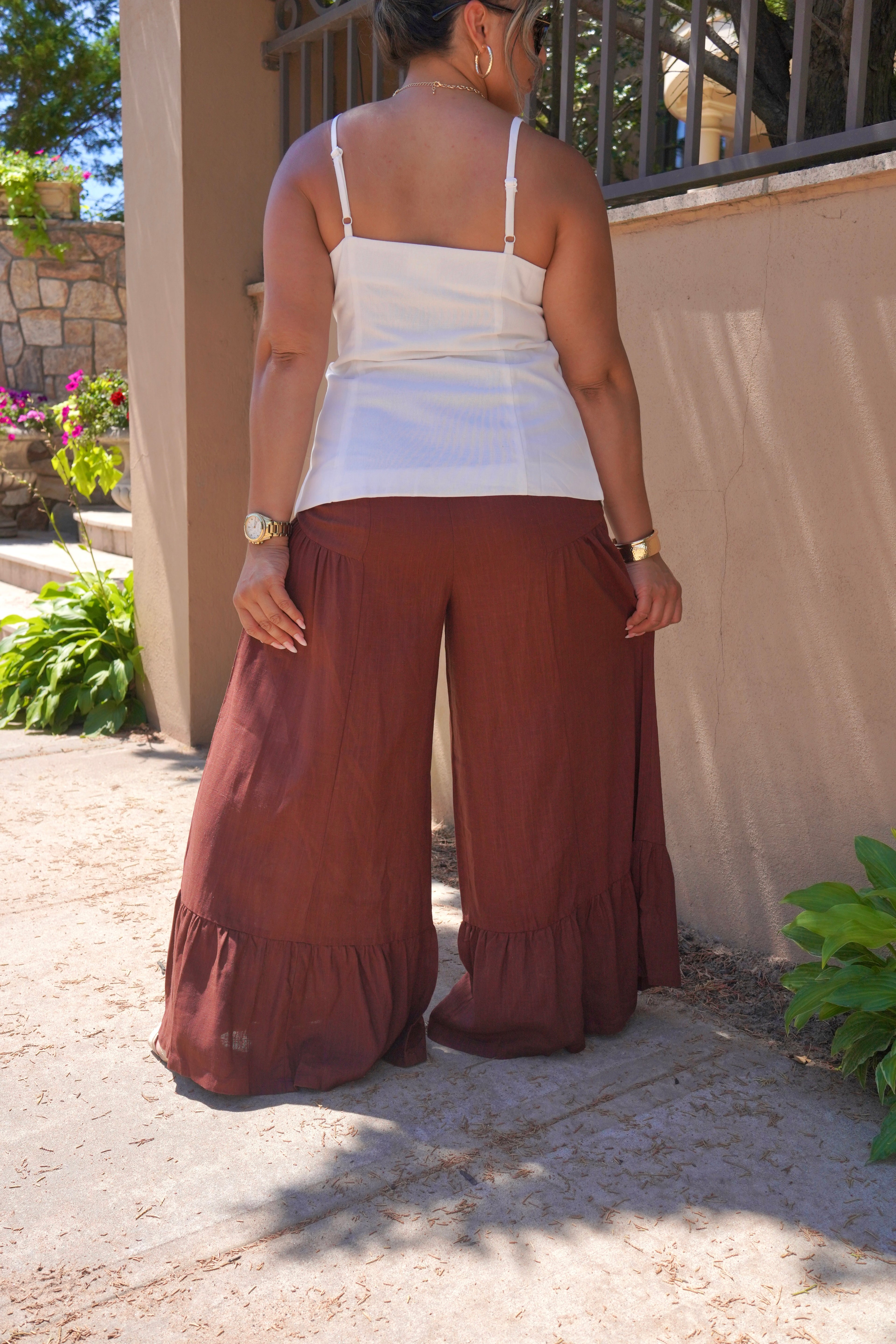 Wide Leg Linen Pants