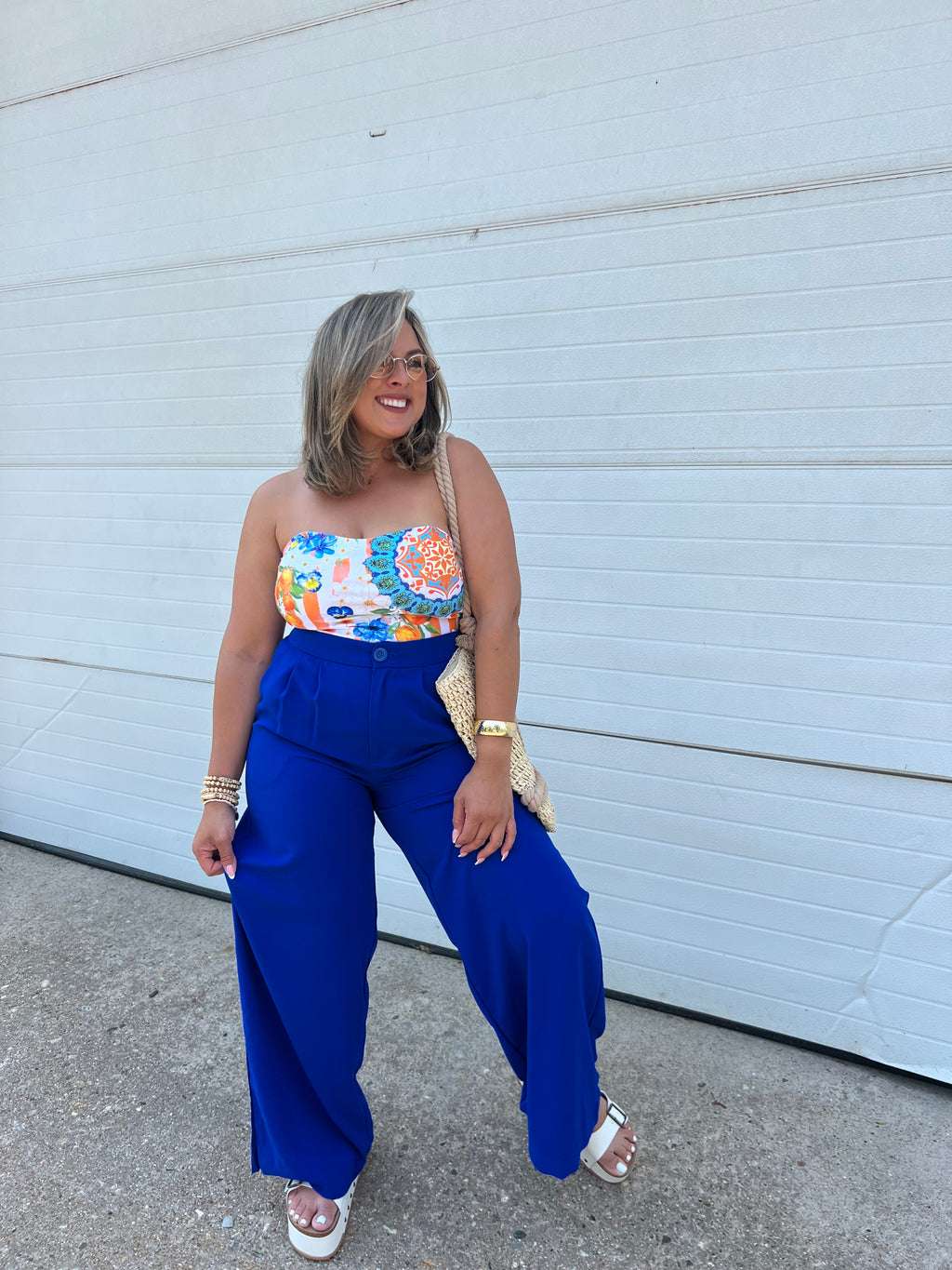 Blue Button Trousers