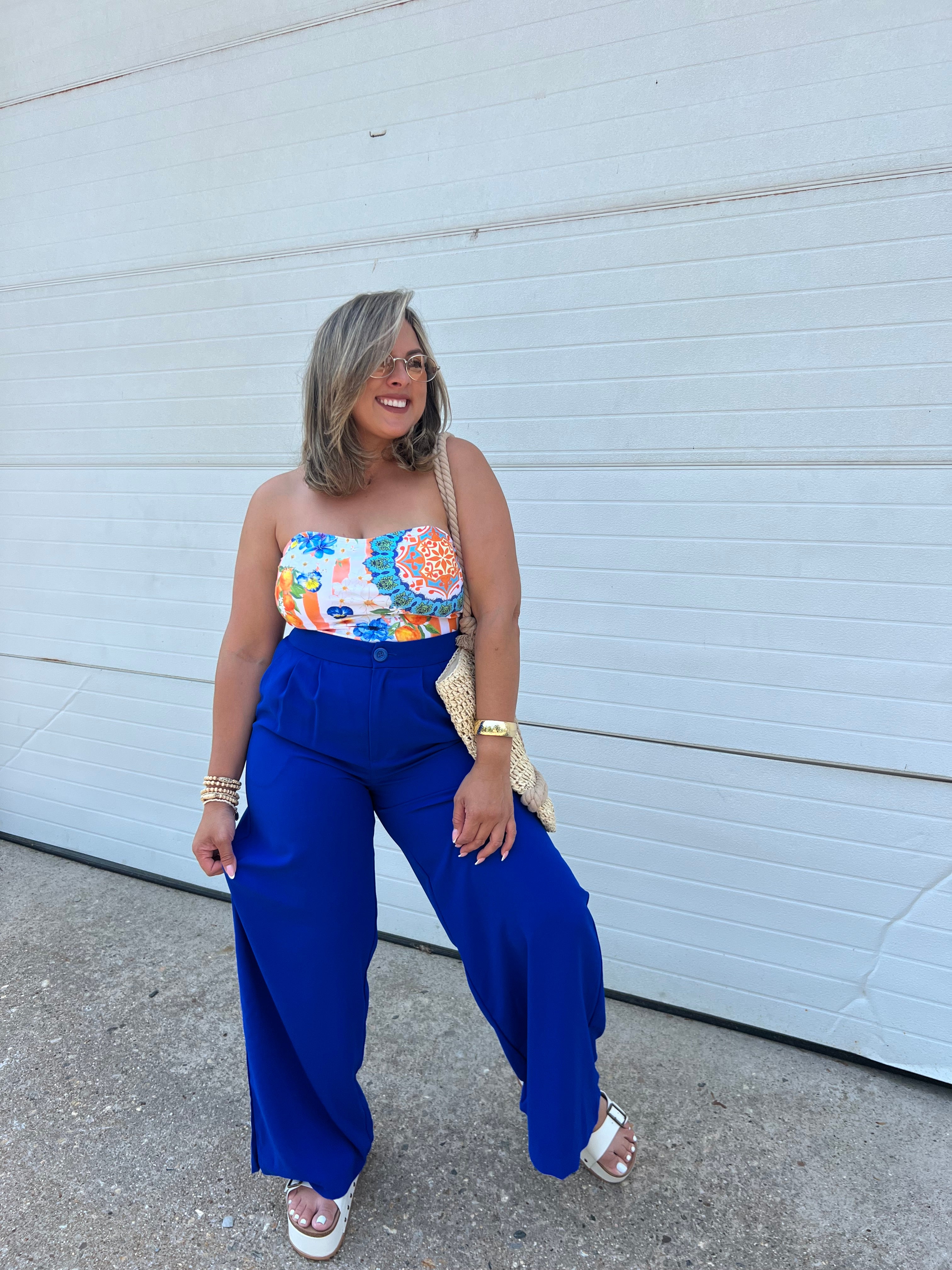 Blue Button Trousers