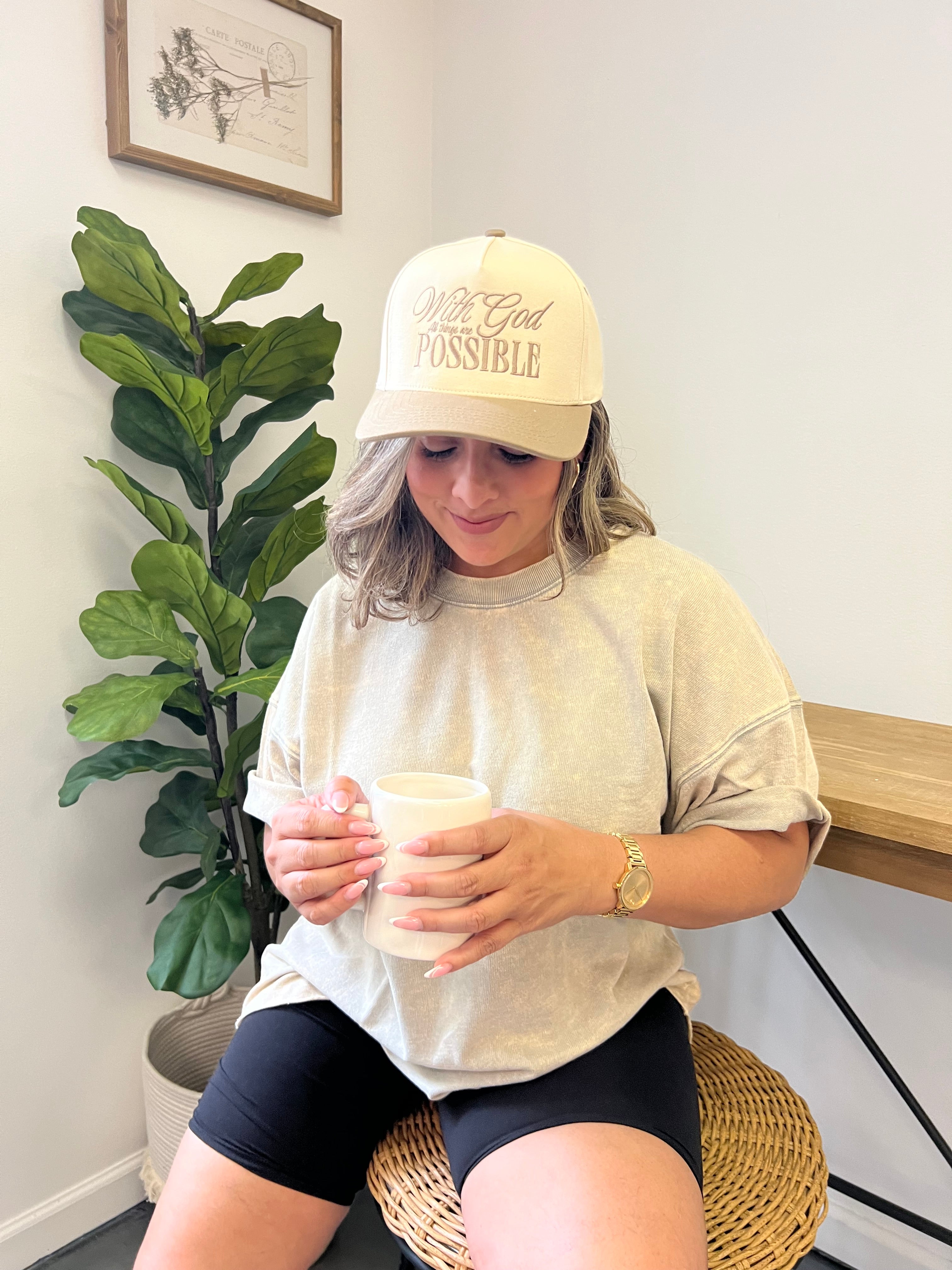 With God All Things are Possible Hat