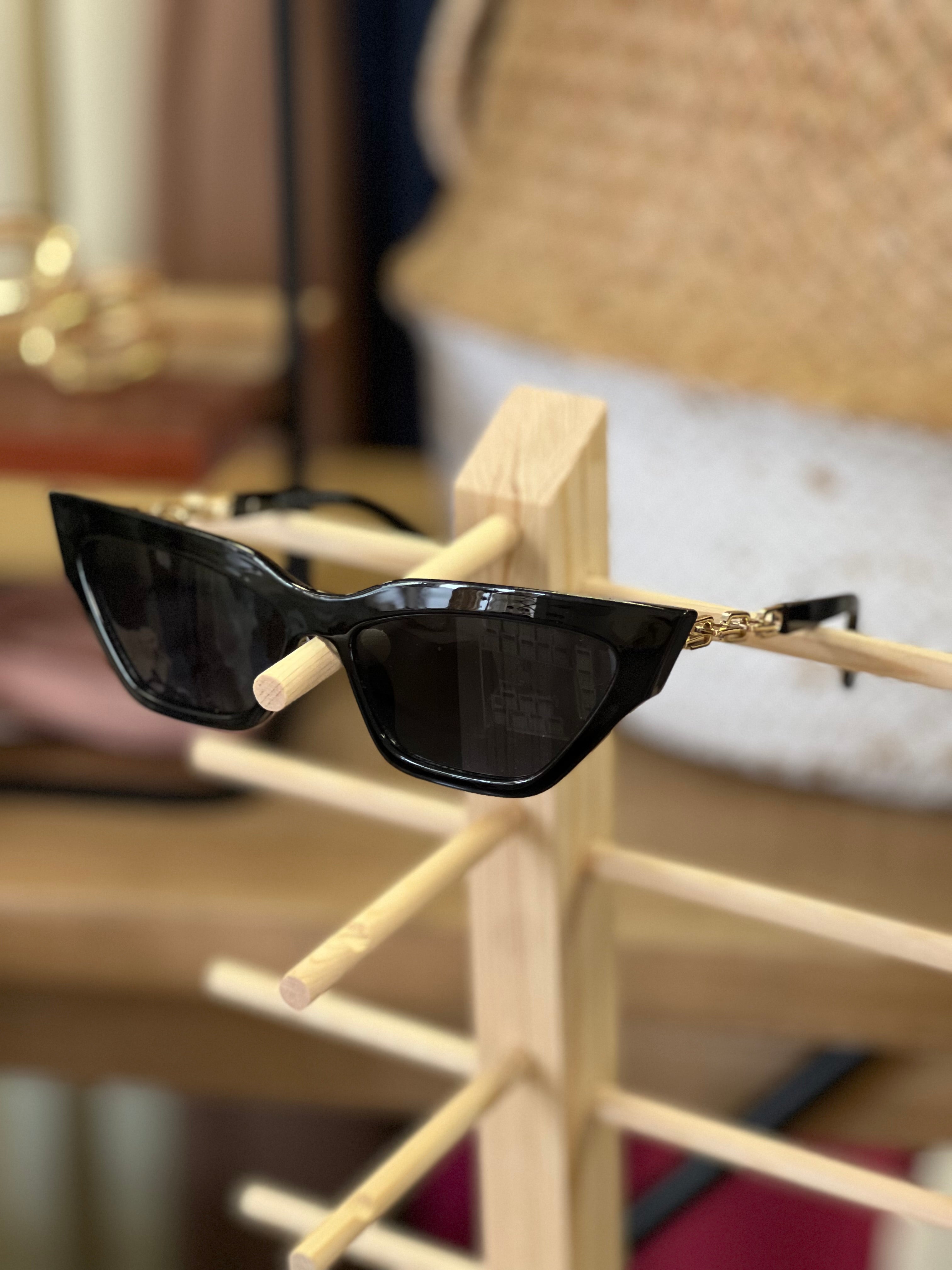 Black and Gold Accent Sunglasses