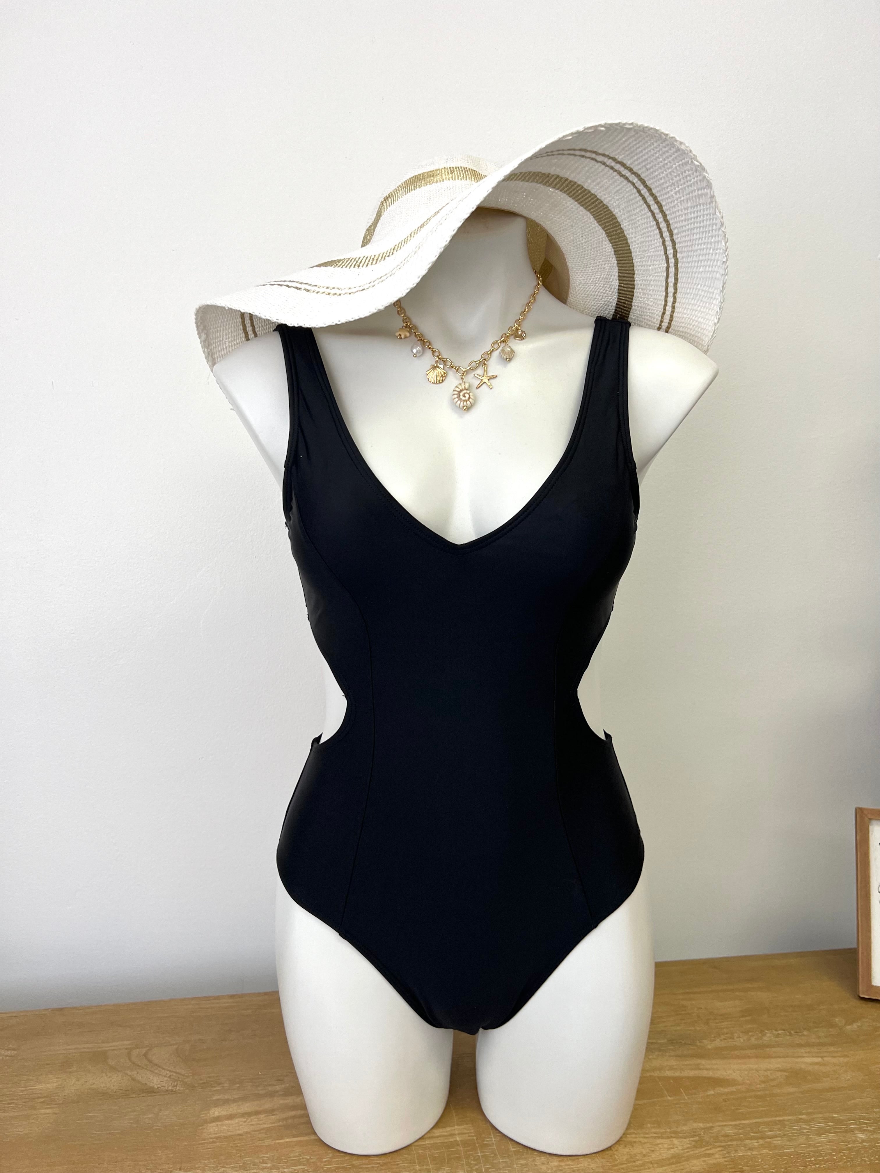 Black Split One Piece