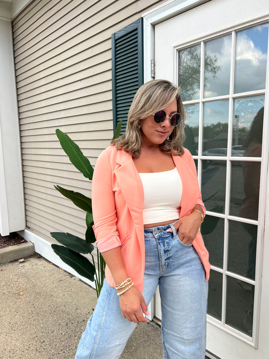 Haute Monde Coral Blazer