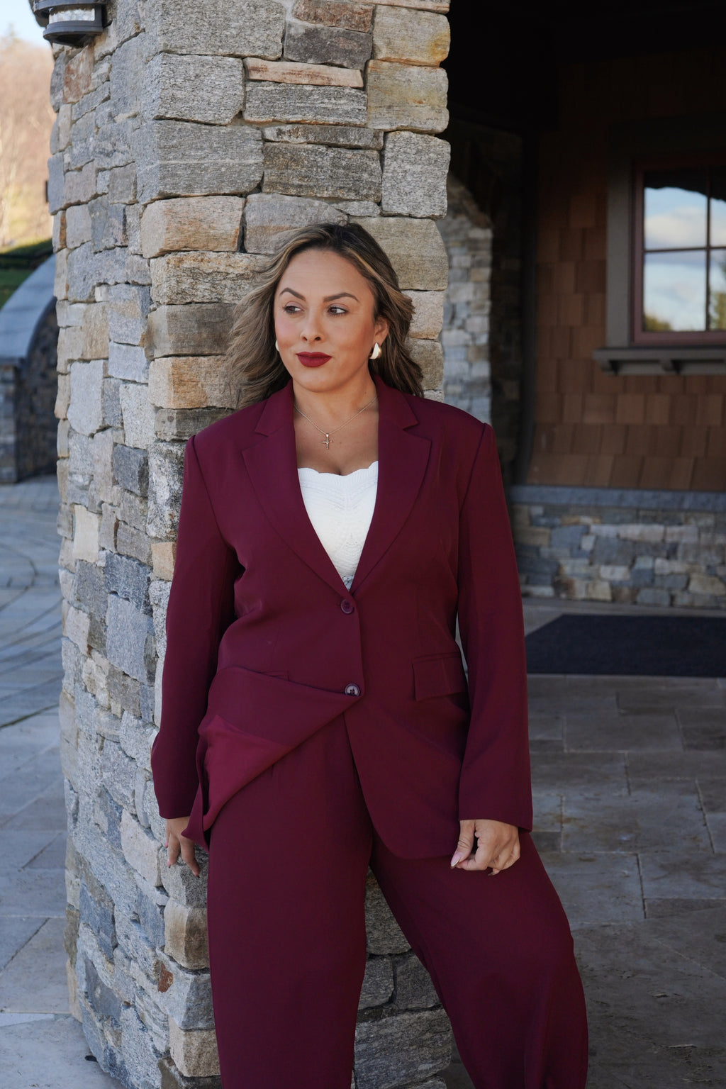 Burgundy Blazer