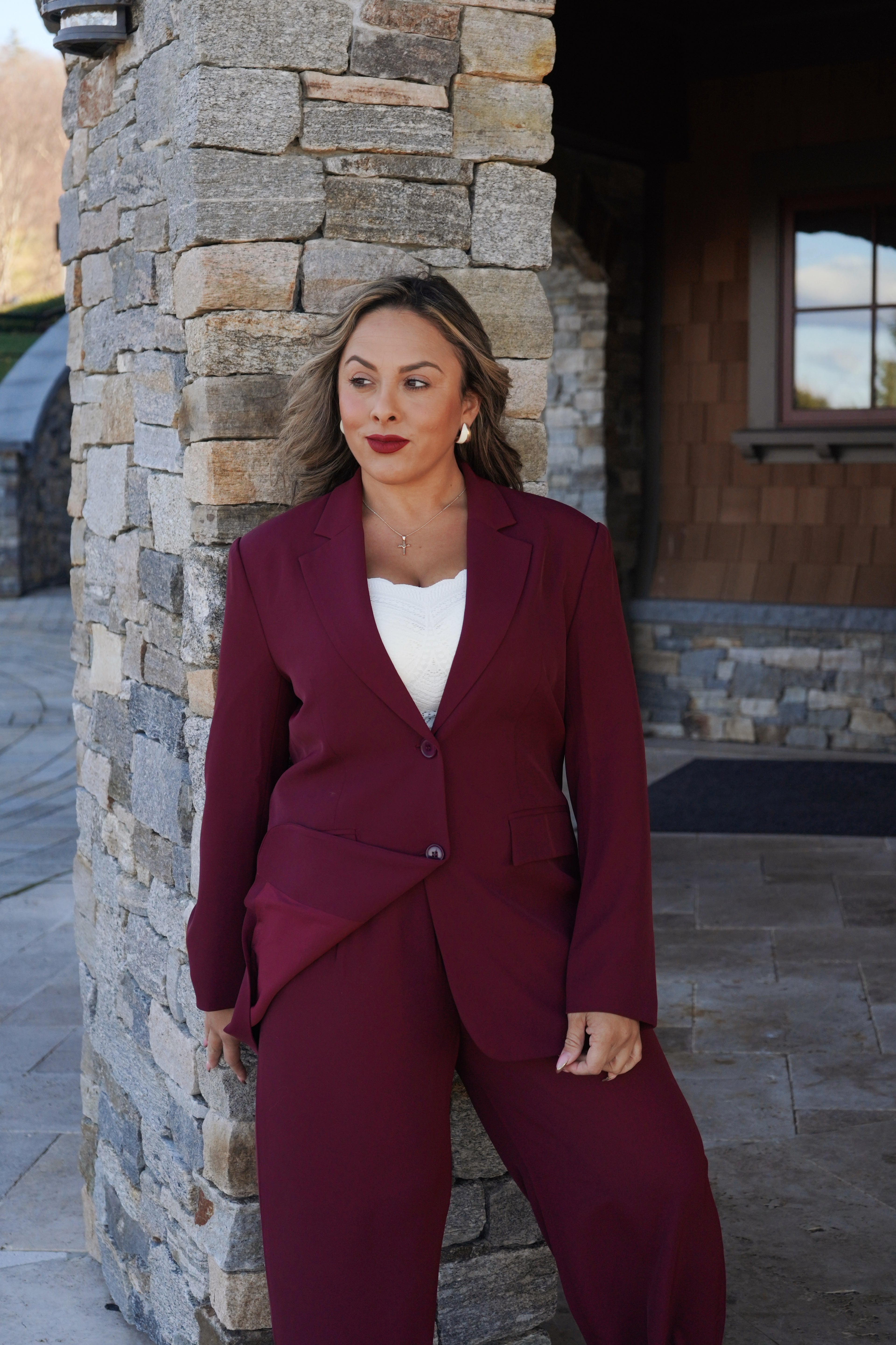Burgundy Blazer