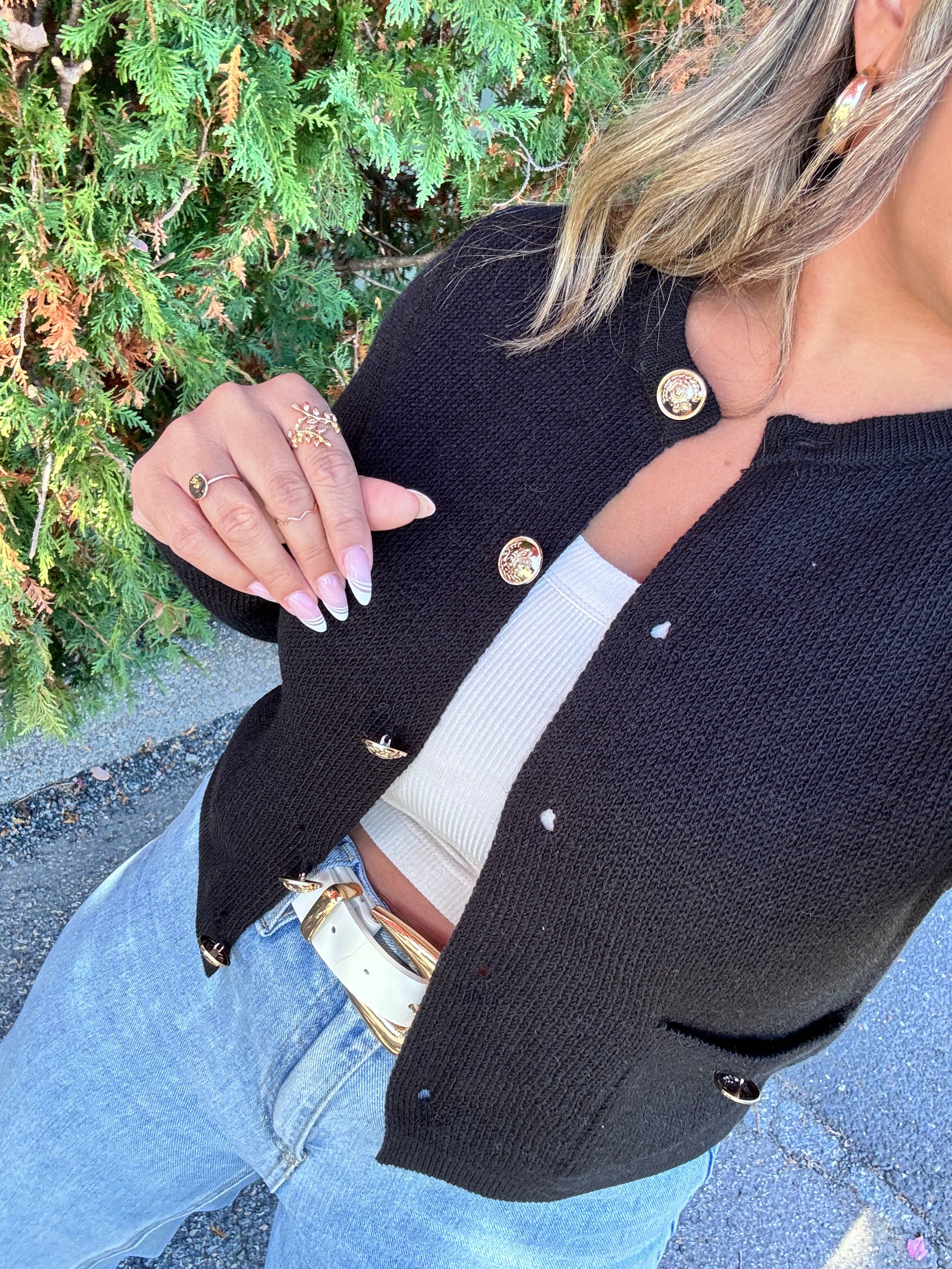 Gold Button Cardigan