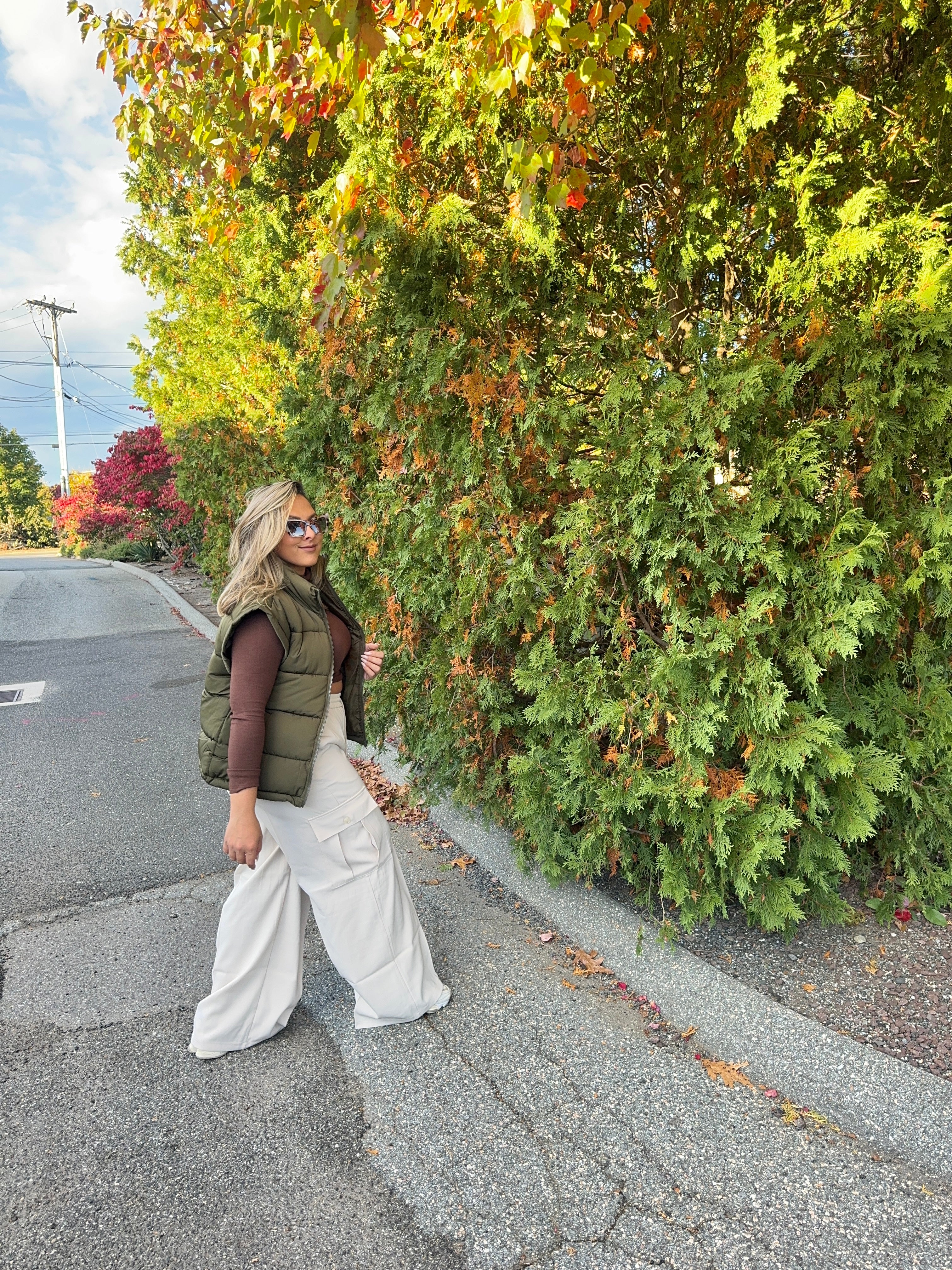 Padded Sunday Olive Vest