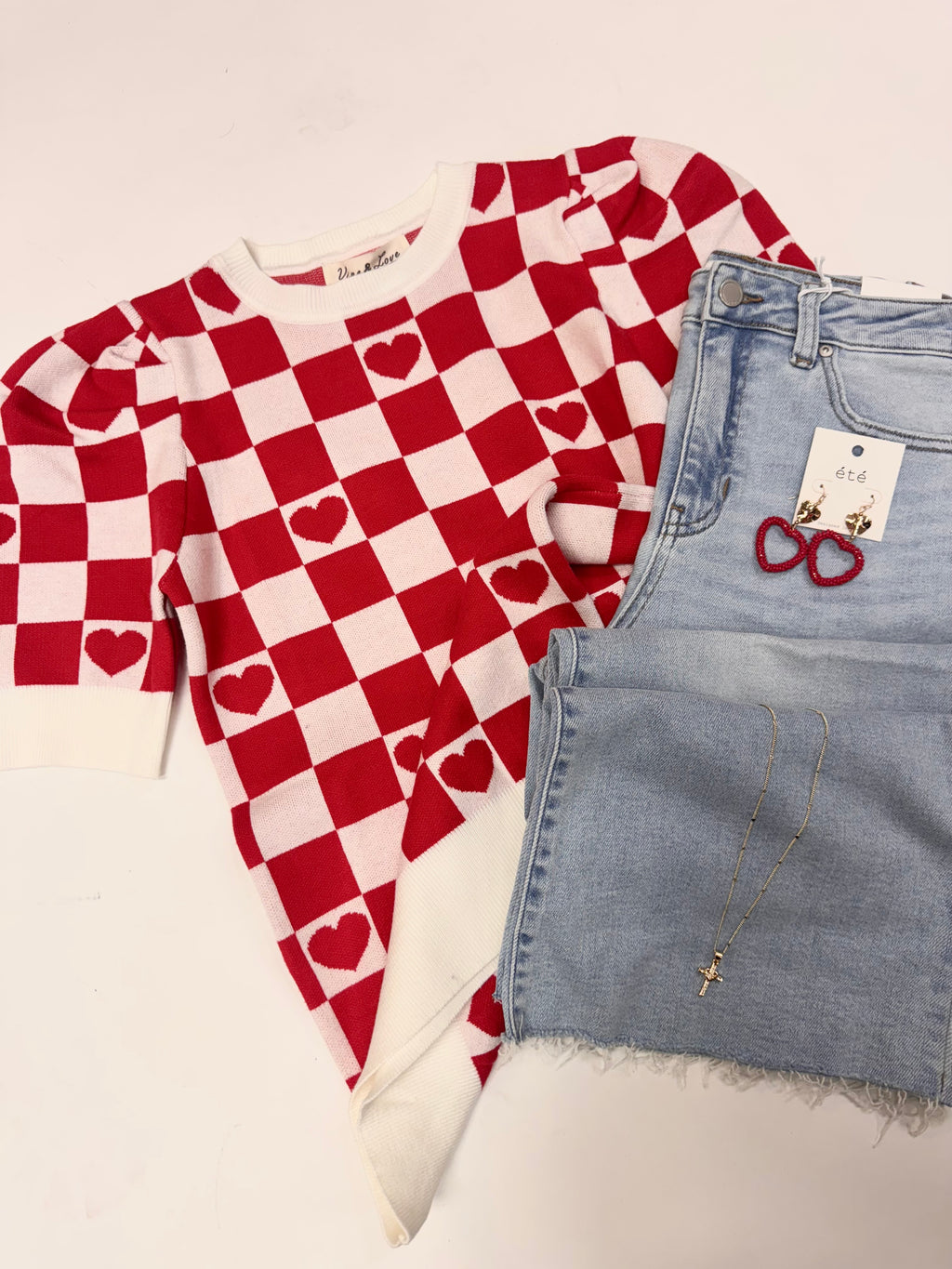 Loved Sweater Short Sleeve Top