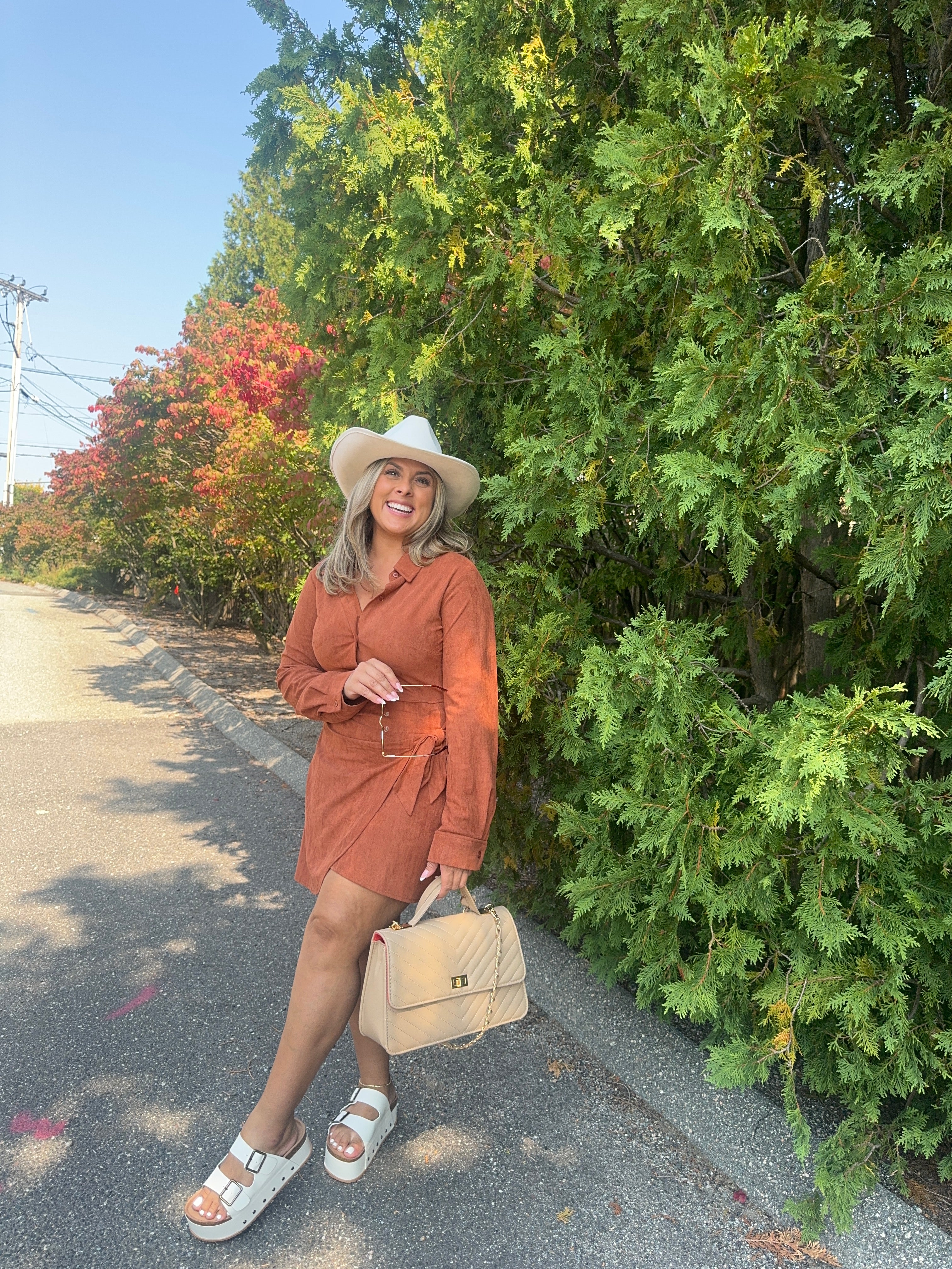 Faux Leather Classy Dress