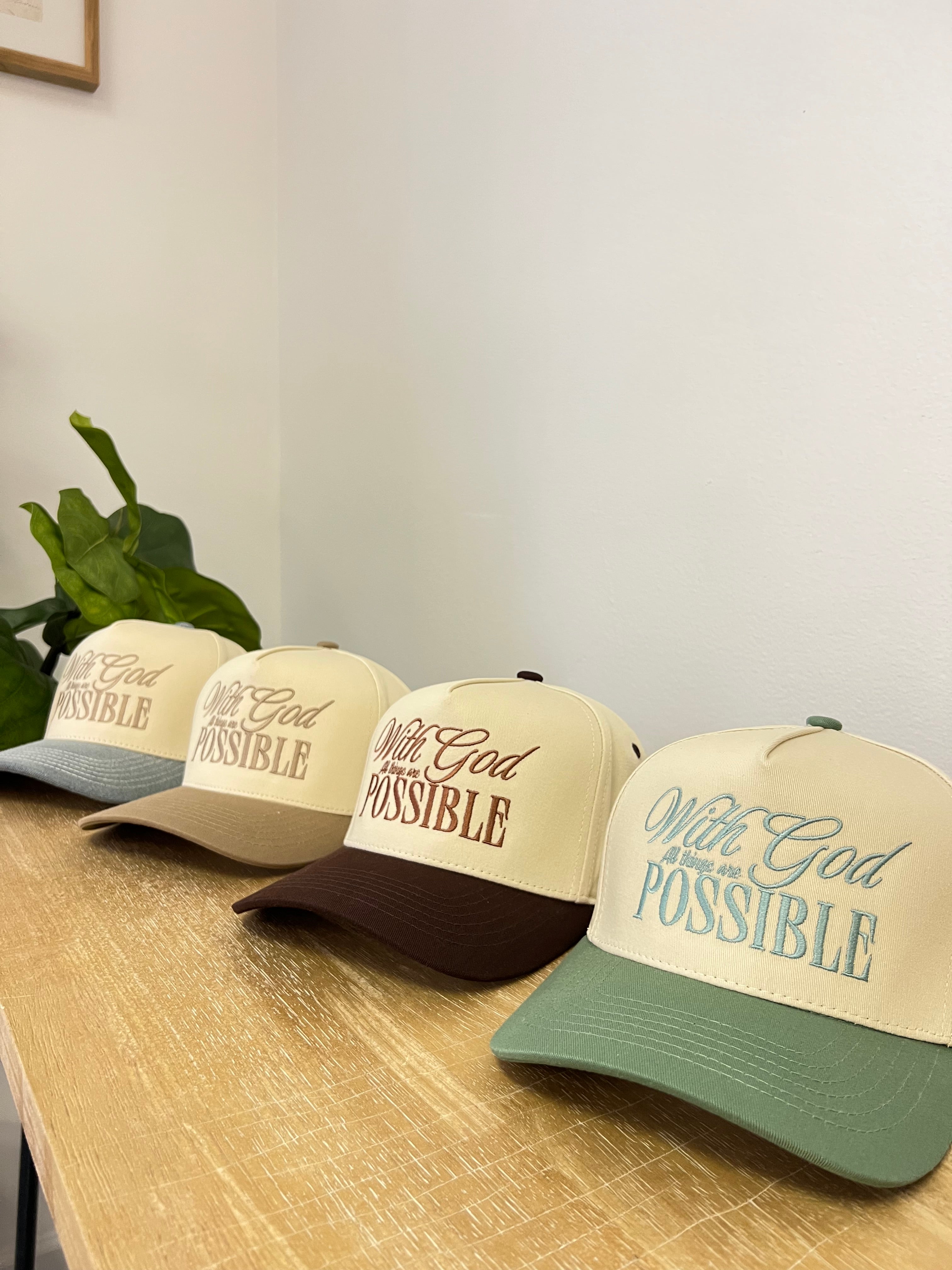 With God All Things are Possible Hat