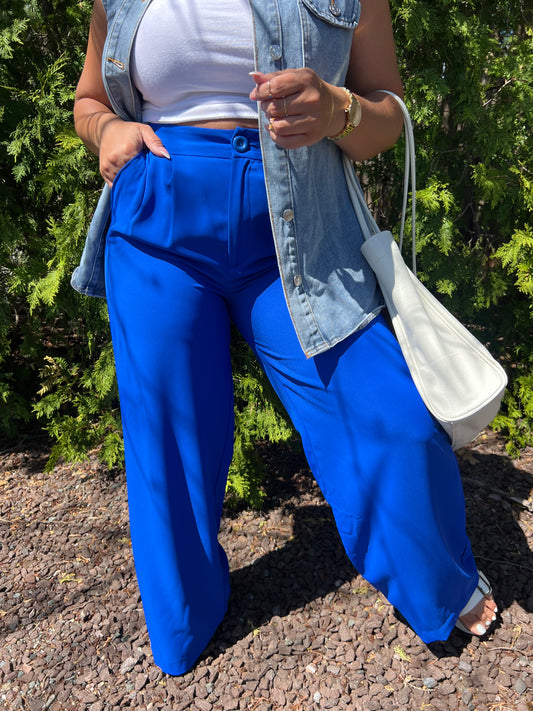 Blue Button Trousers